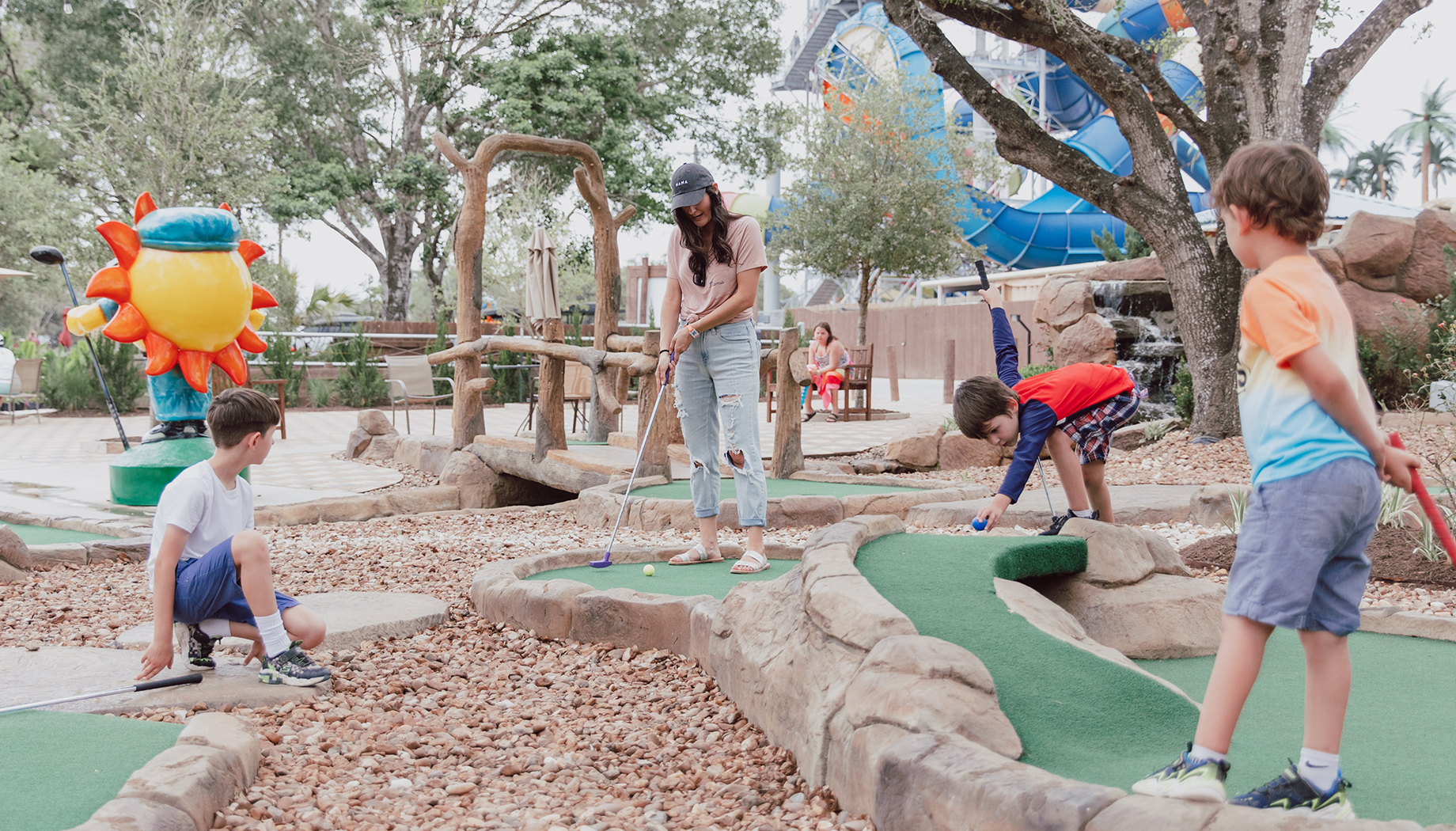 Putt putt at Splashway Waterpark Campground Putt putt at Splashway Waterpark Campground