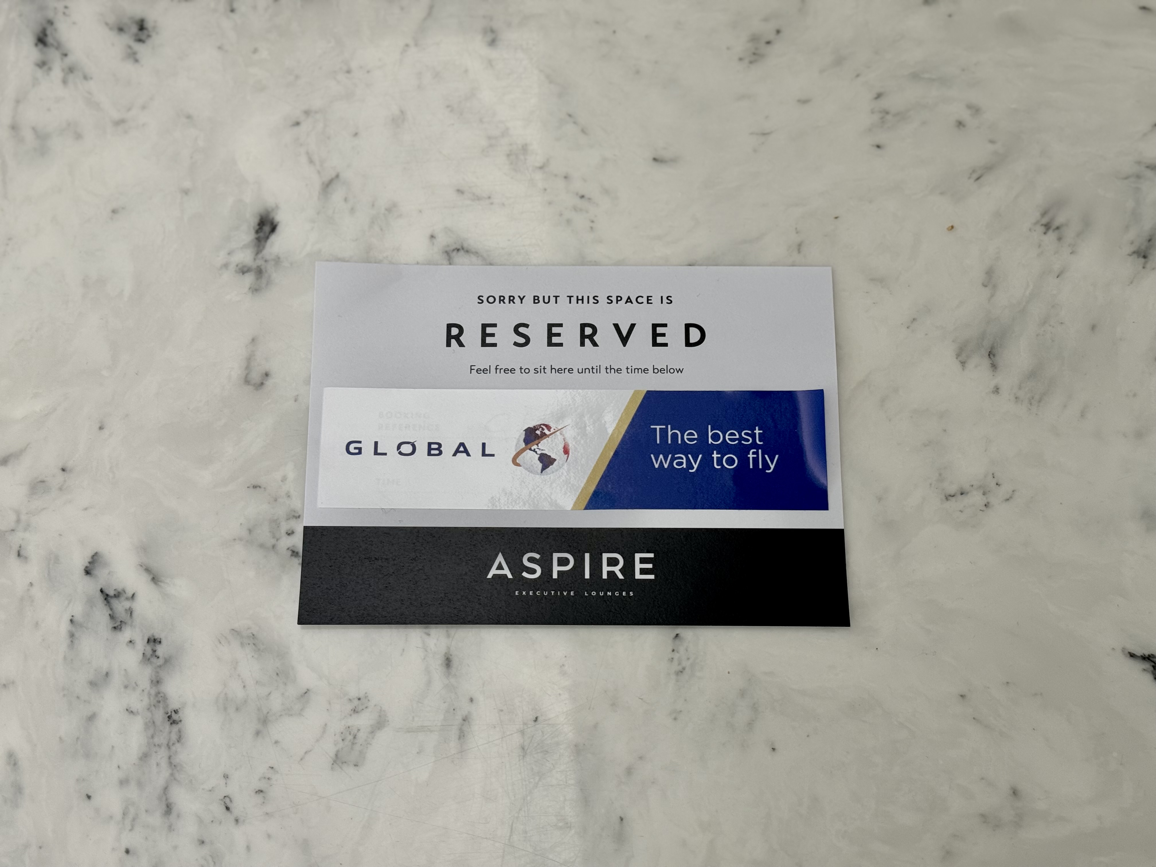 Reserved for Global Airlines