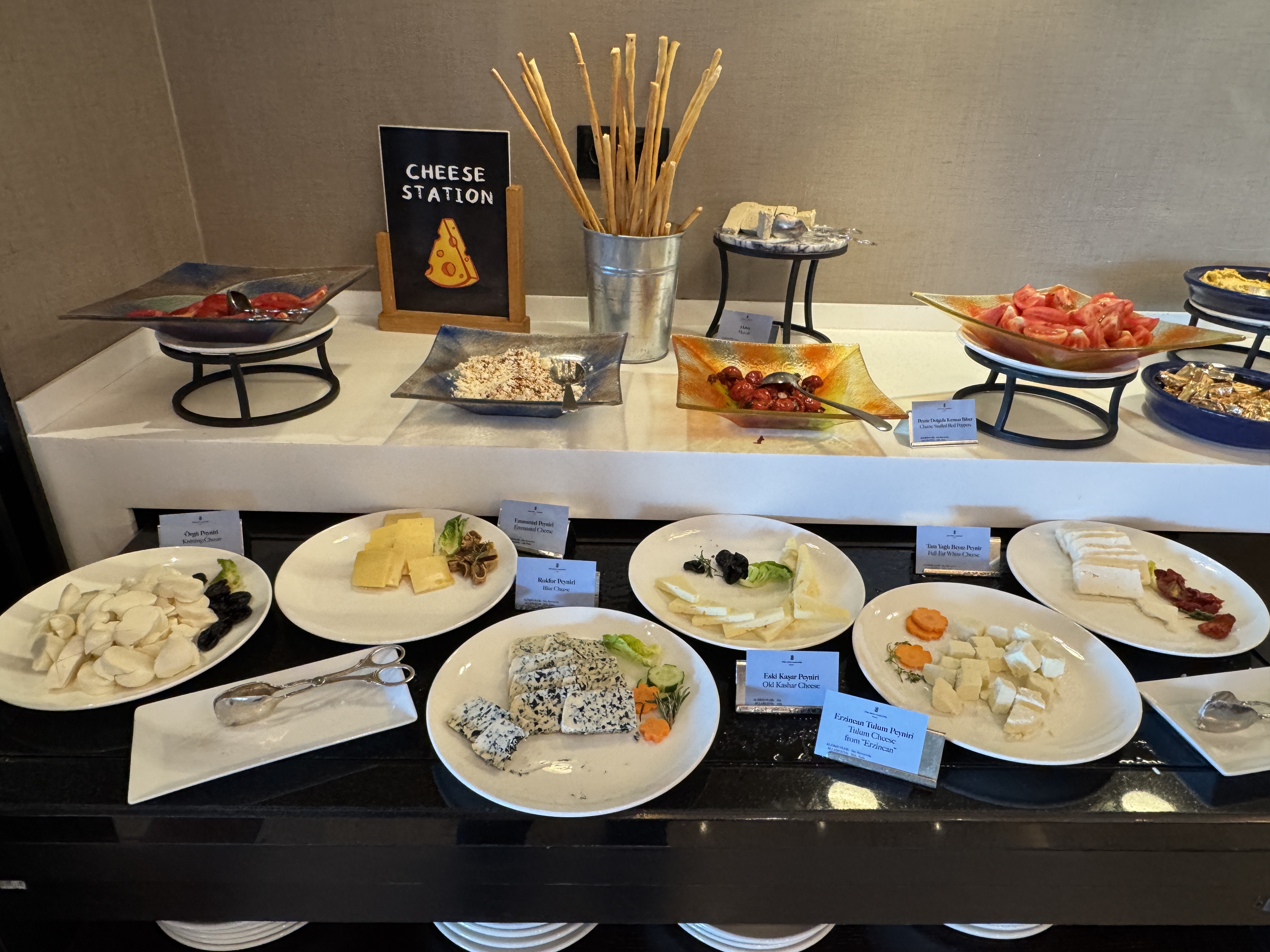Ritz Carlton Istanbul Atolye breakfast cheeses Ritz Carlton Istanbul Atolye breakfast cheeses