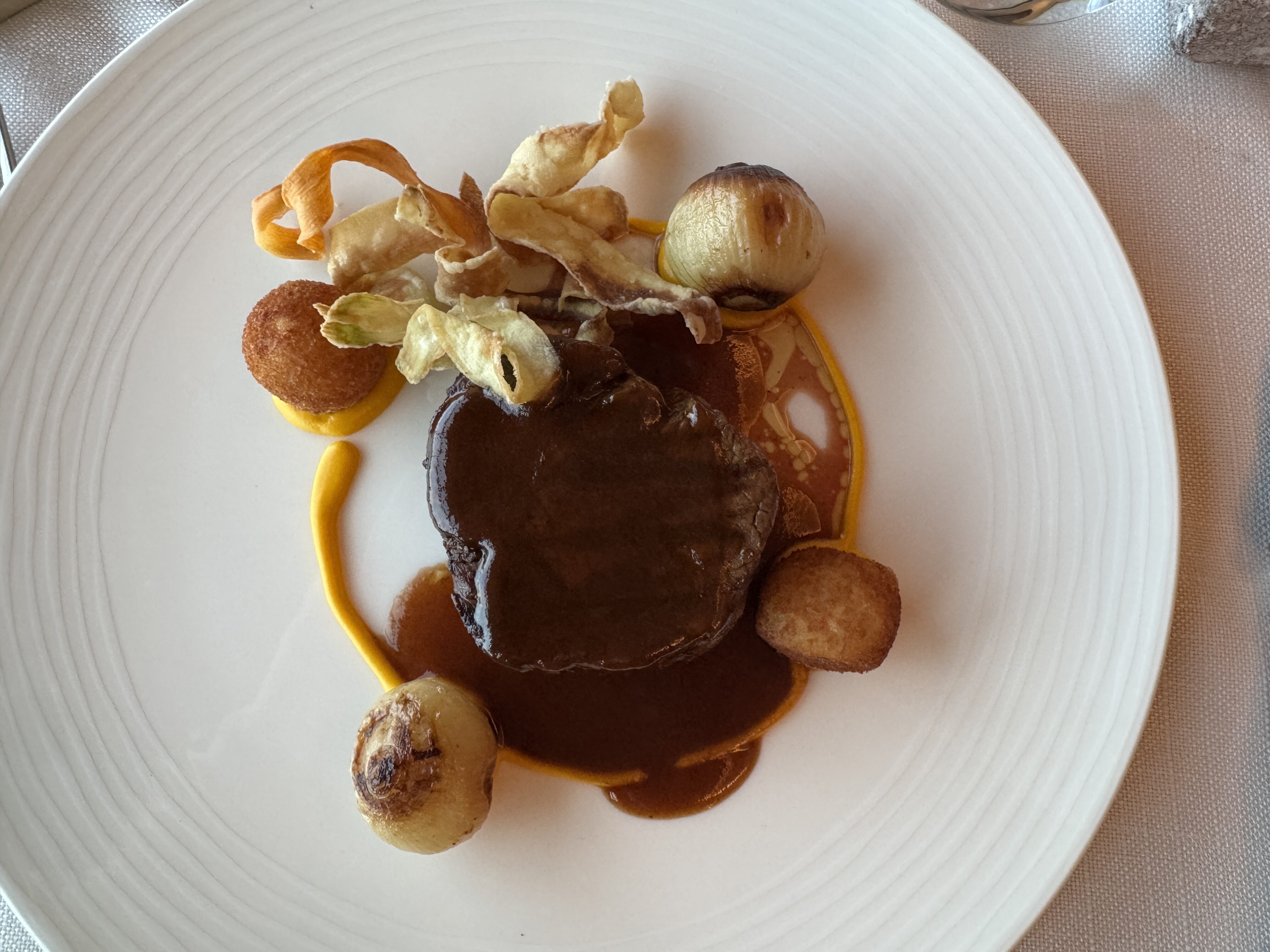 Ritz Carlton Istanbul Atolye dinner tenderloin Ritz Carlton Istanbul Atolye dinner tenderloin
