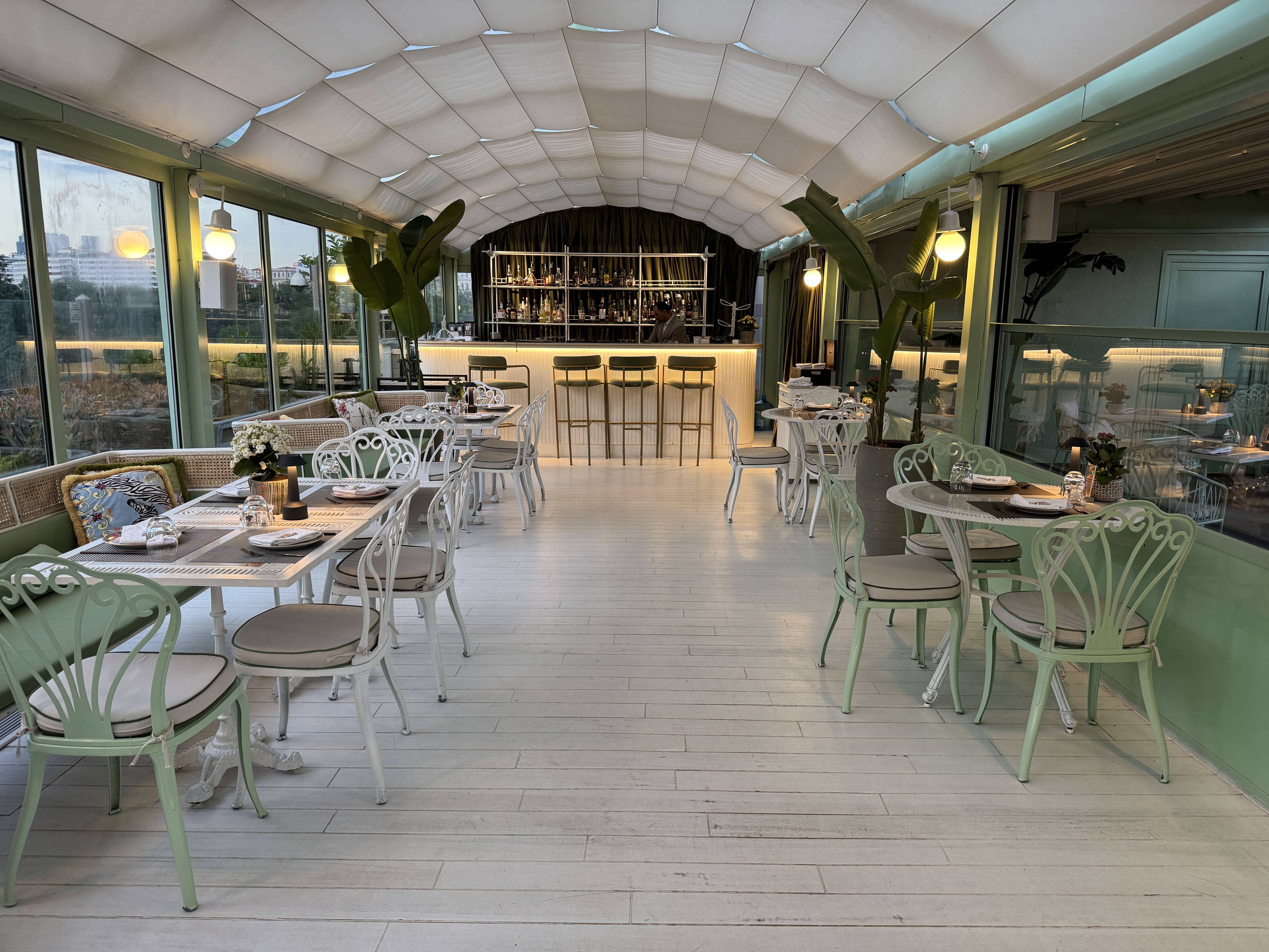 Ritz Carlton Istanbul The Roof indoor seating Ritz Carlton Istanbul The Roof indoor seating