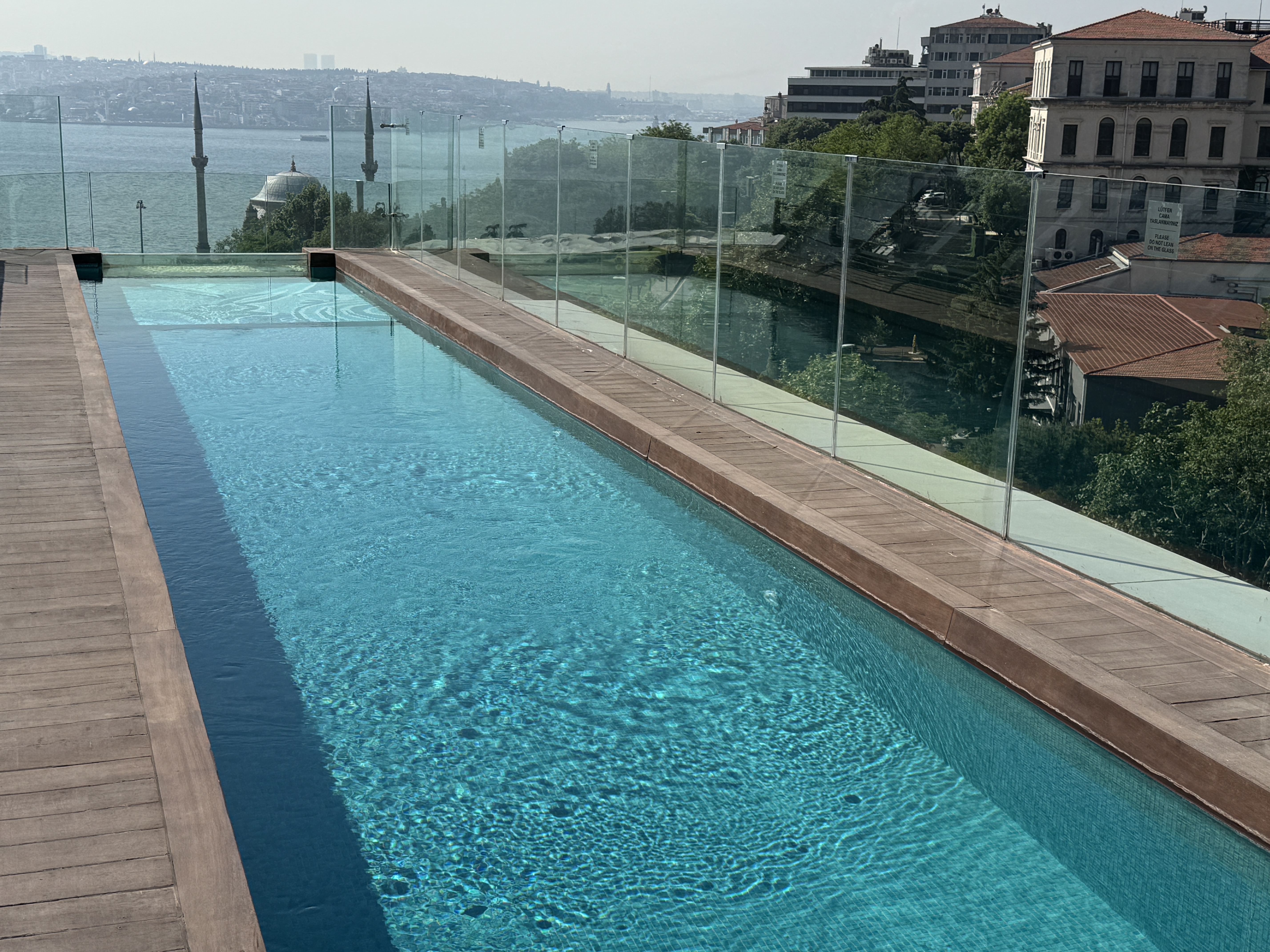 Ritz Carlton Istanbul The Roof infinity pool decking Ritz Carlton Istanbul The Roof infinity pool decking