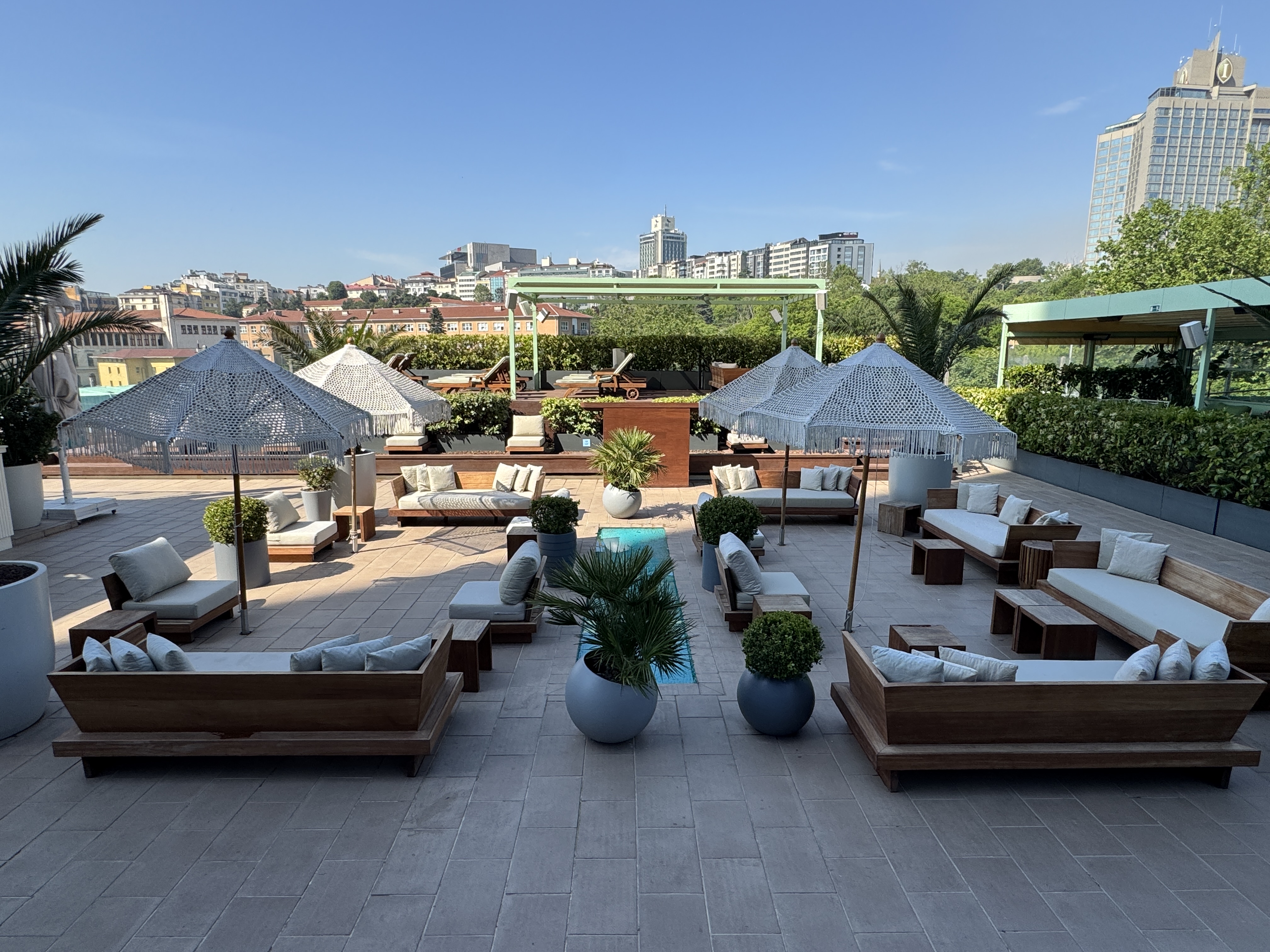 Ritz Carlton Istanbul The Roof lounge area Ritz Carlton Istanbul The Roof lounge area