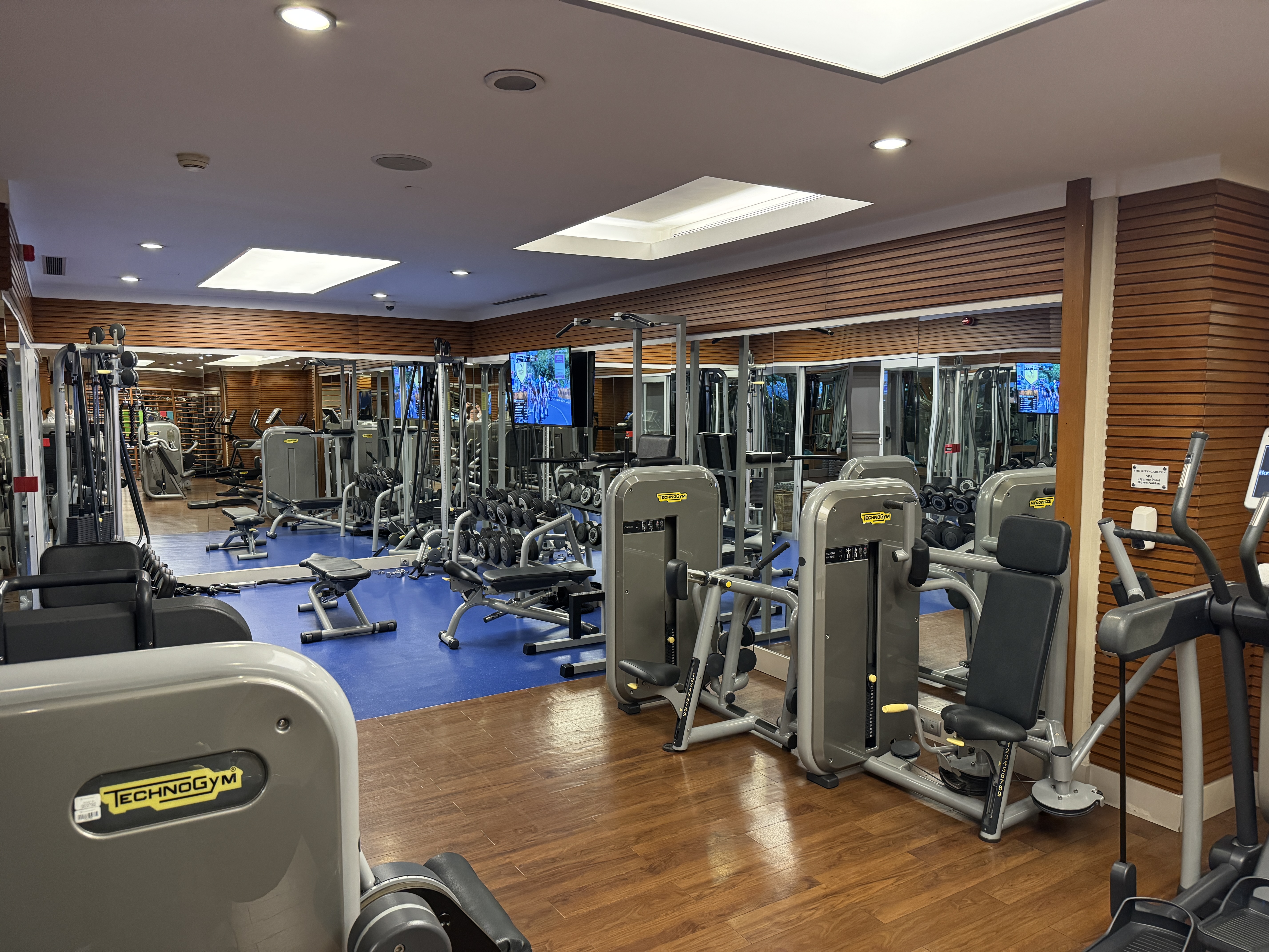 Ritz Carlton Istanbul gym Technogym equipment Ritz Carlton Istanbul gym Technogym equipment