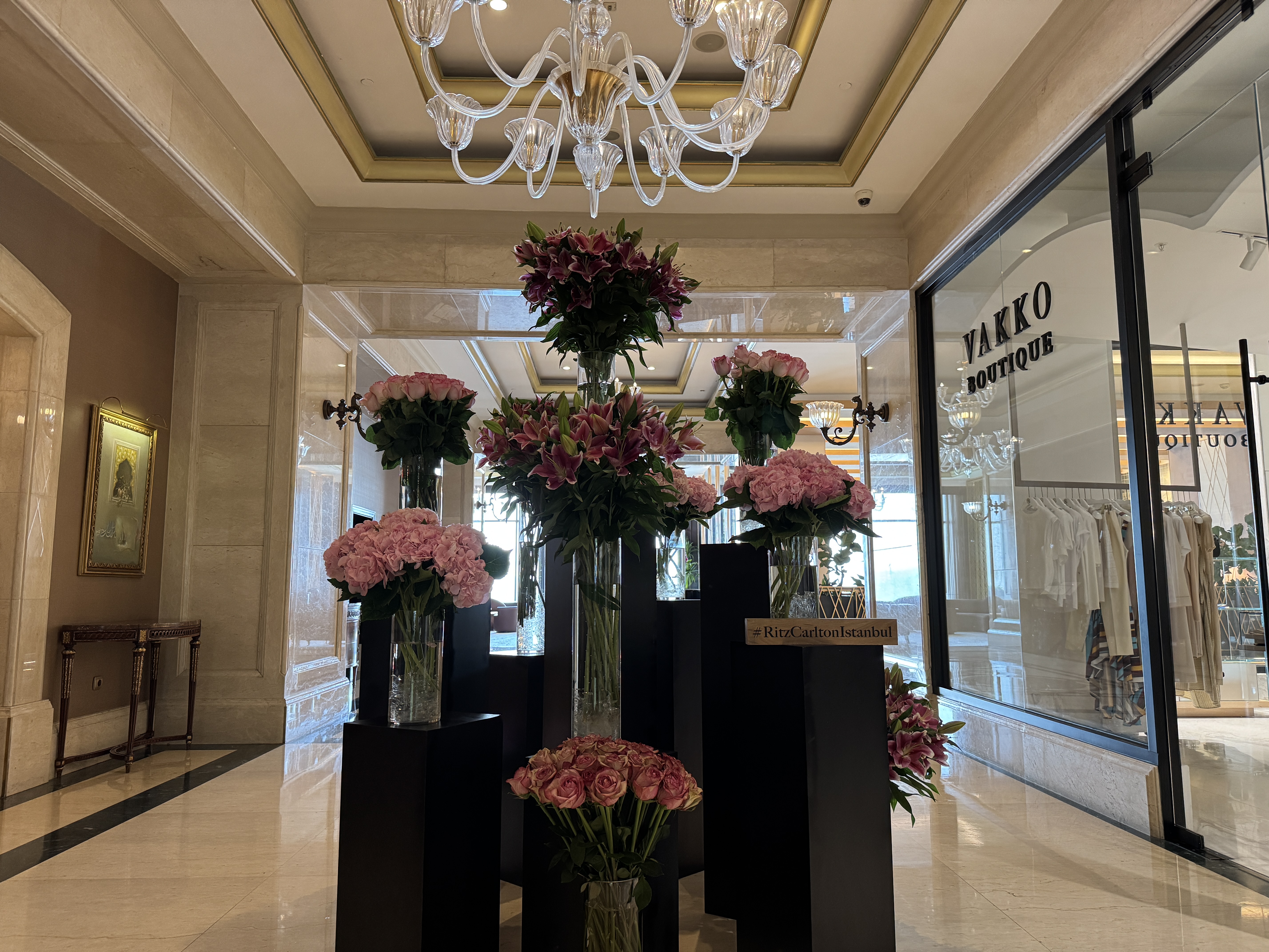 Ritz Carlton Istanbul lobby flowers Ritz Carlton Istanbul lobby flowers