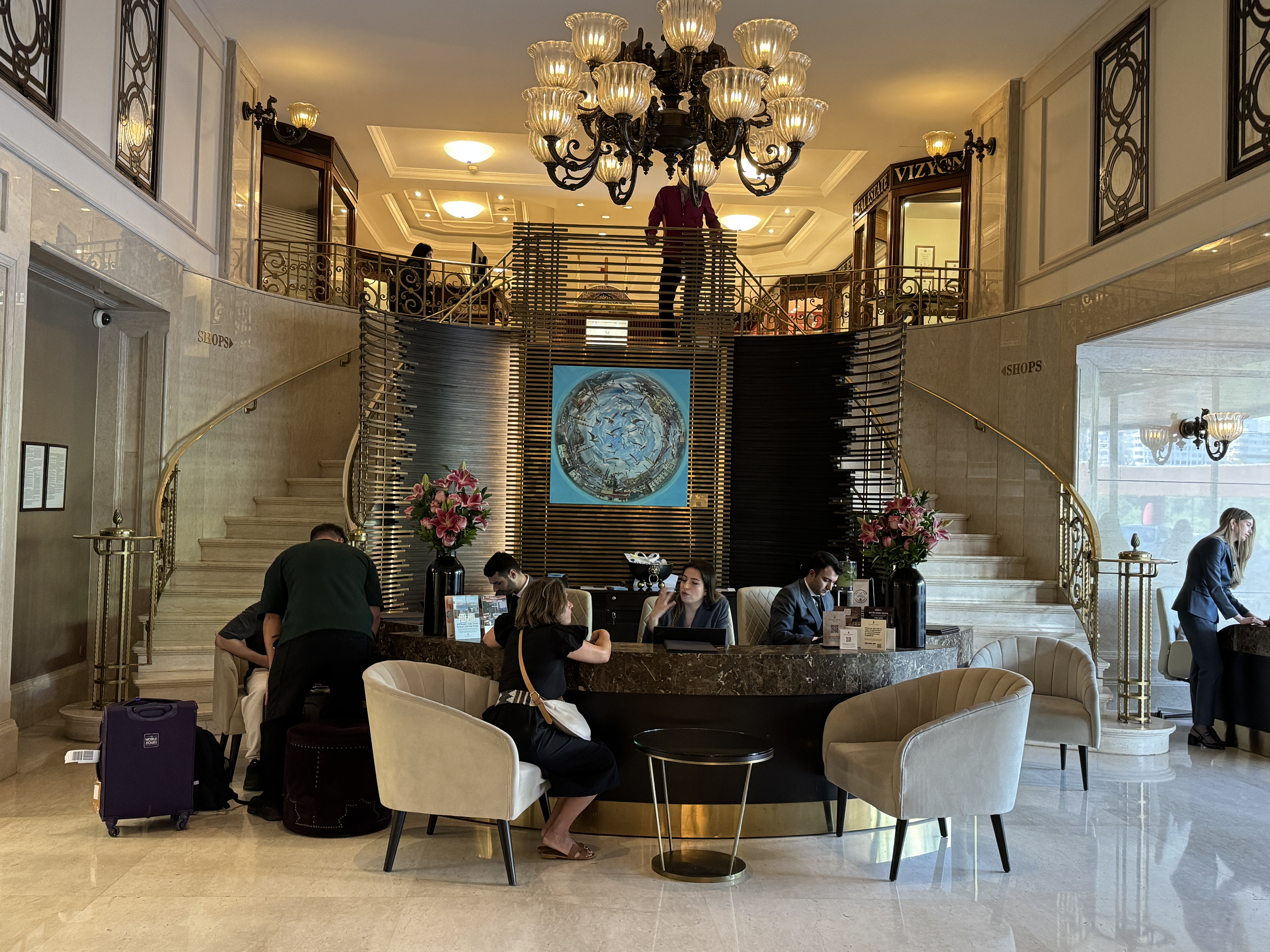 Ritz Carlton Istanbul lobby staircase Ritz Carlton Istanbul lobby staircase