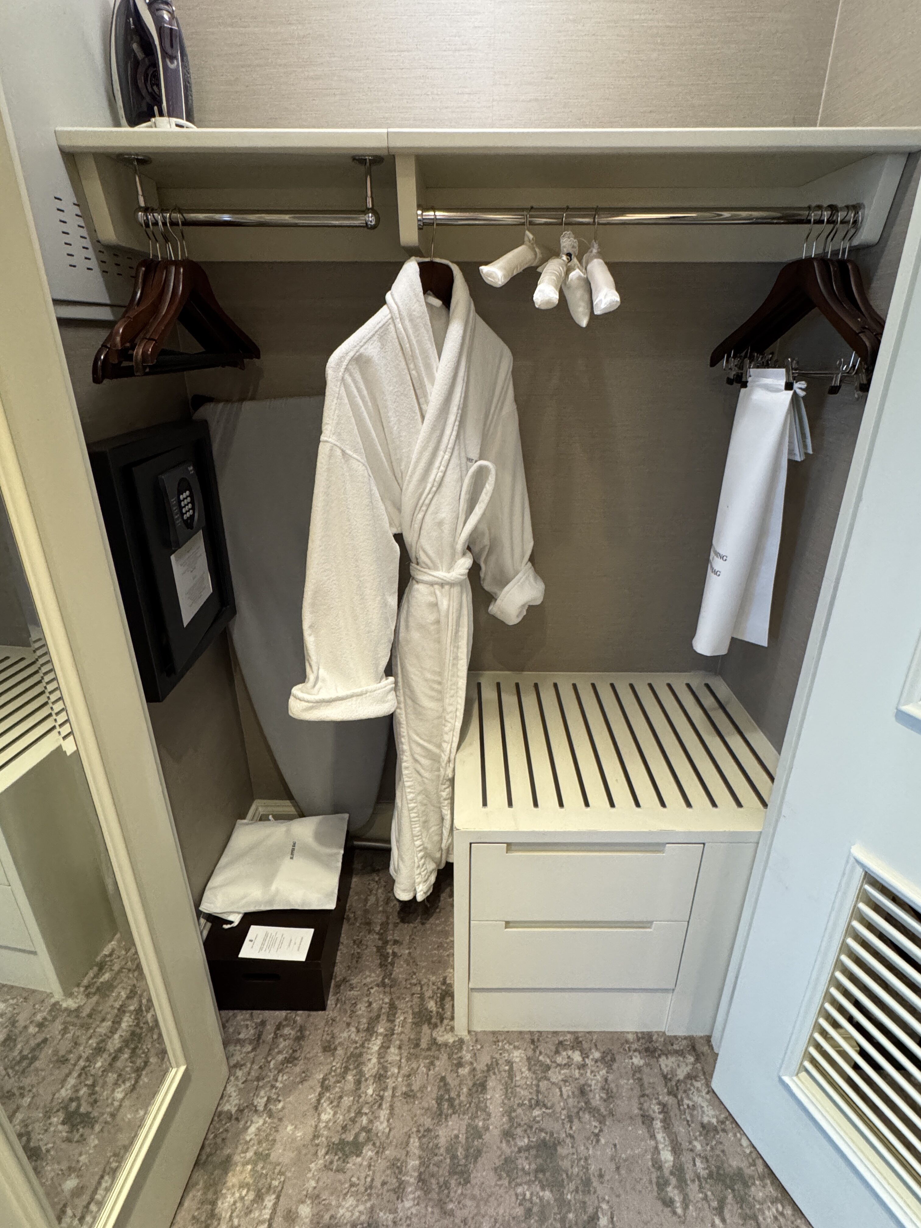 Ritz Carlton Istanbul room closet Ritz Carlton Istanbul room closet