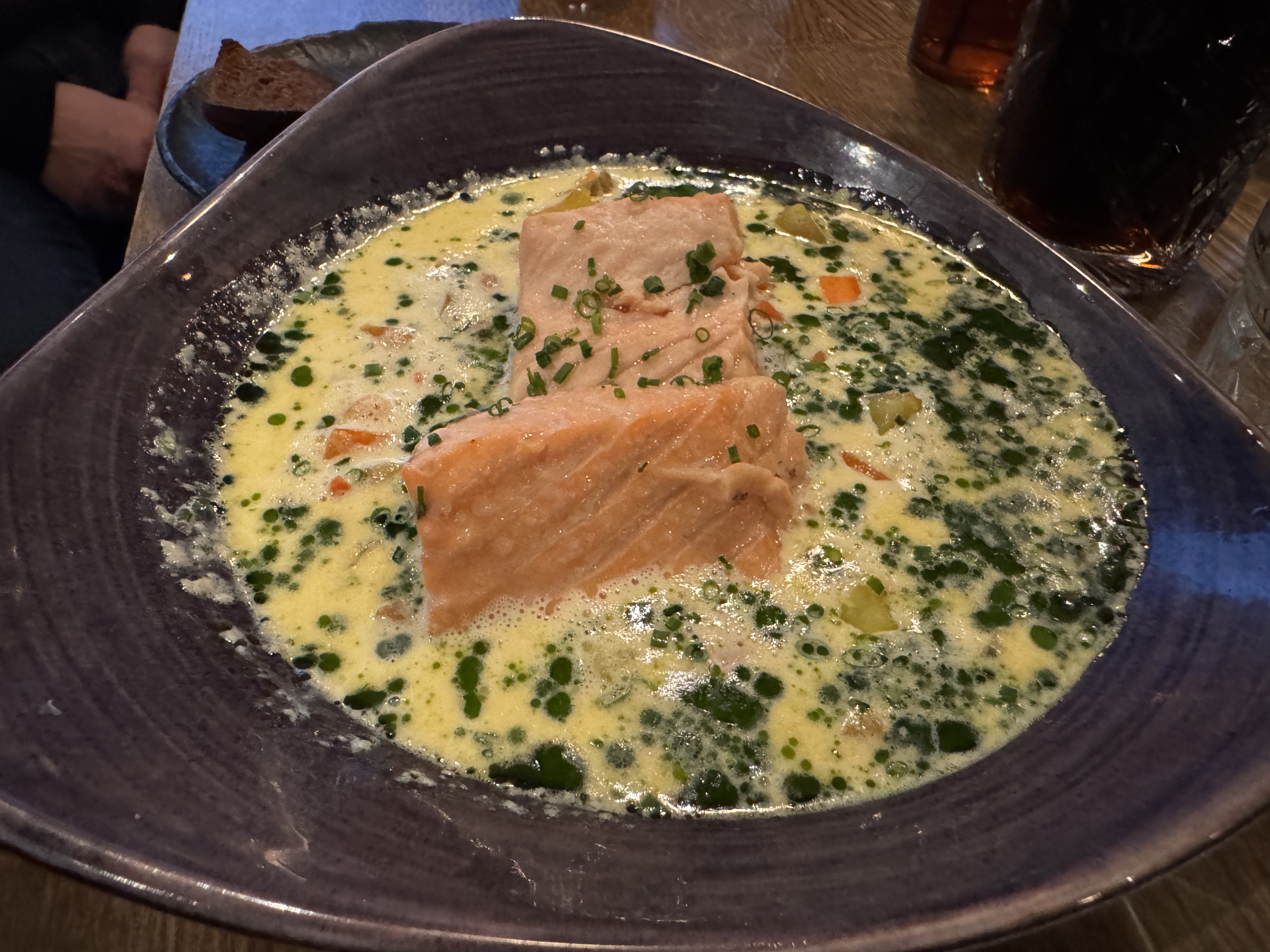 Sauna Restaurant Kuuma salmon soup Sauna Restaurant Kuuma salmon soup