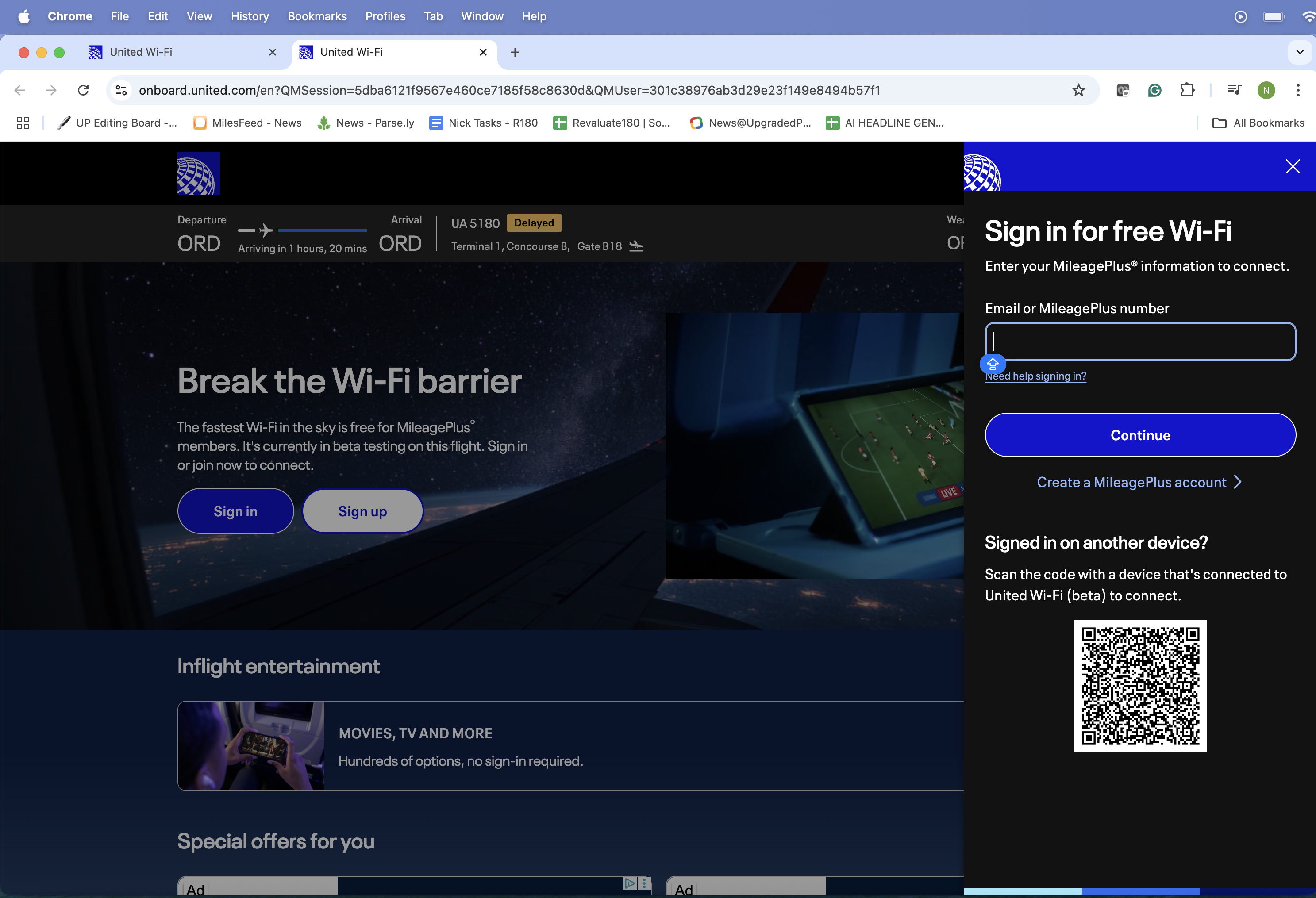 Screenshot 2025 05 08 at 1.22.35 PM United Starlink browser connection page