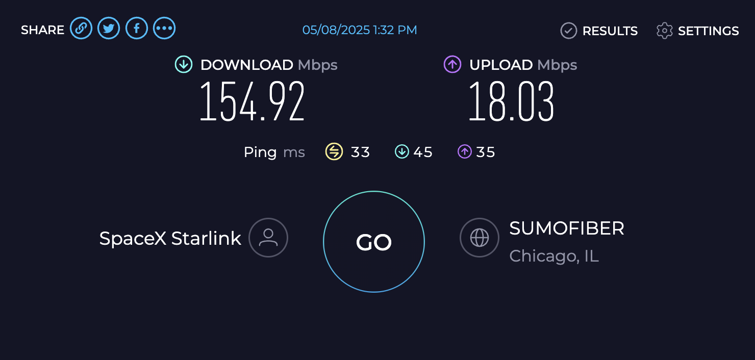 Screenshot 2025 05 08 at 1.33.05 PM Starlink Speedtest 1