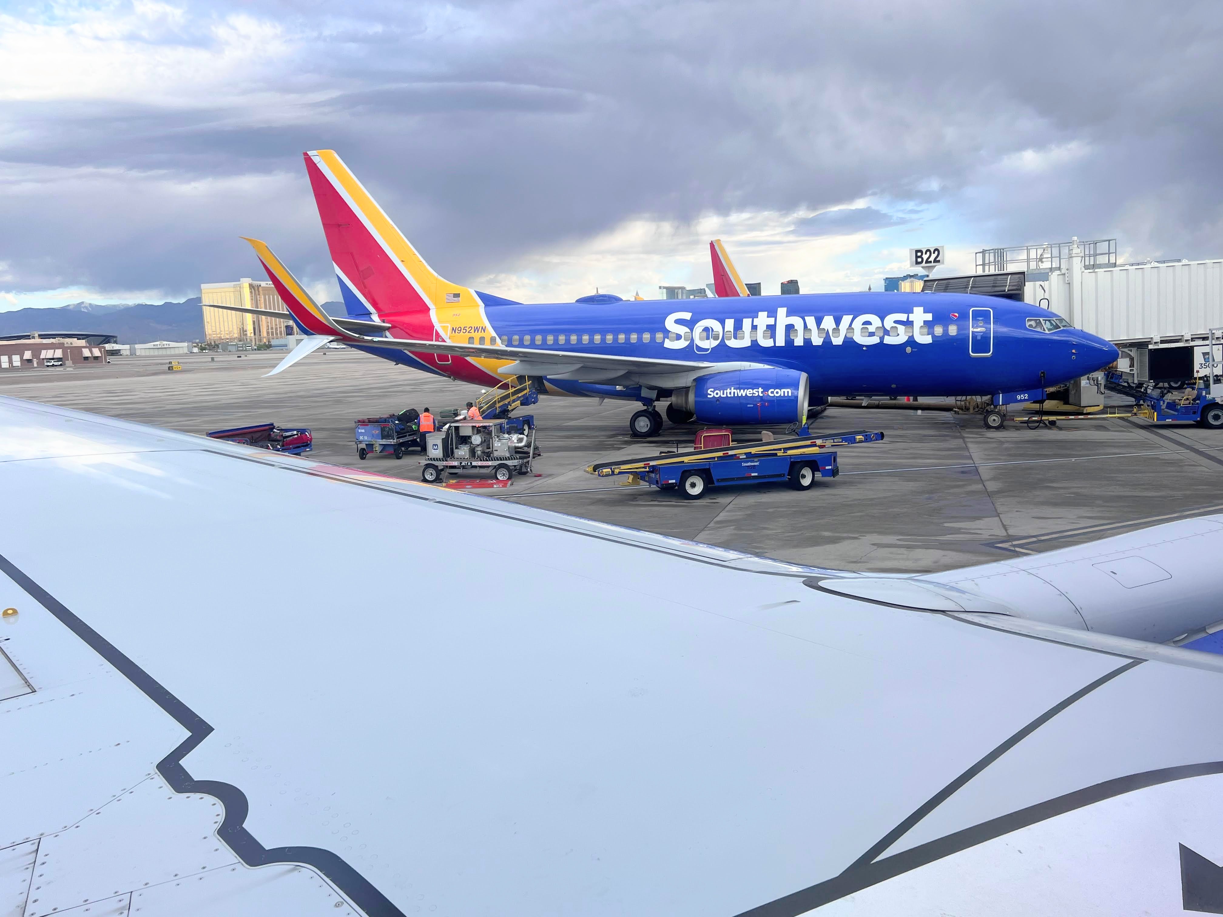 Southwest Airlines plane in Las Vegas