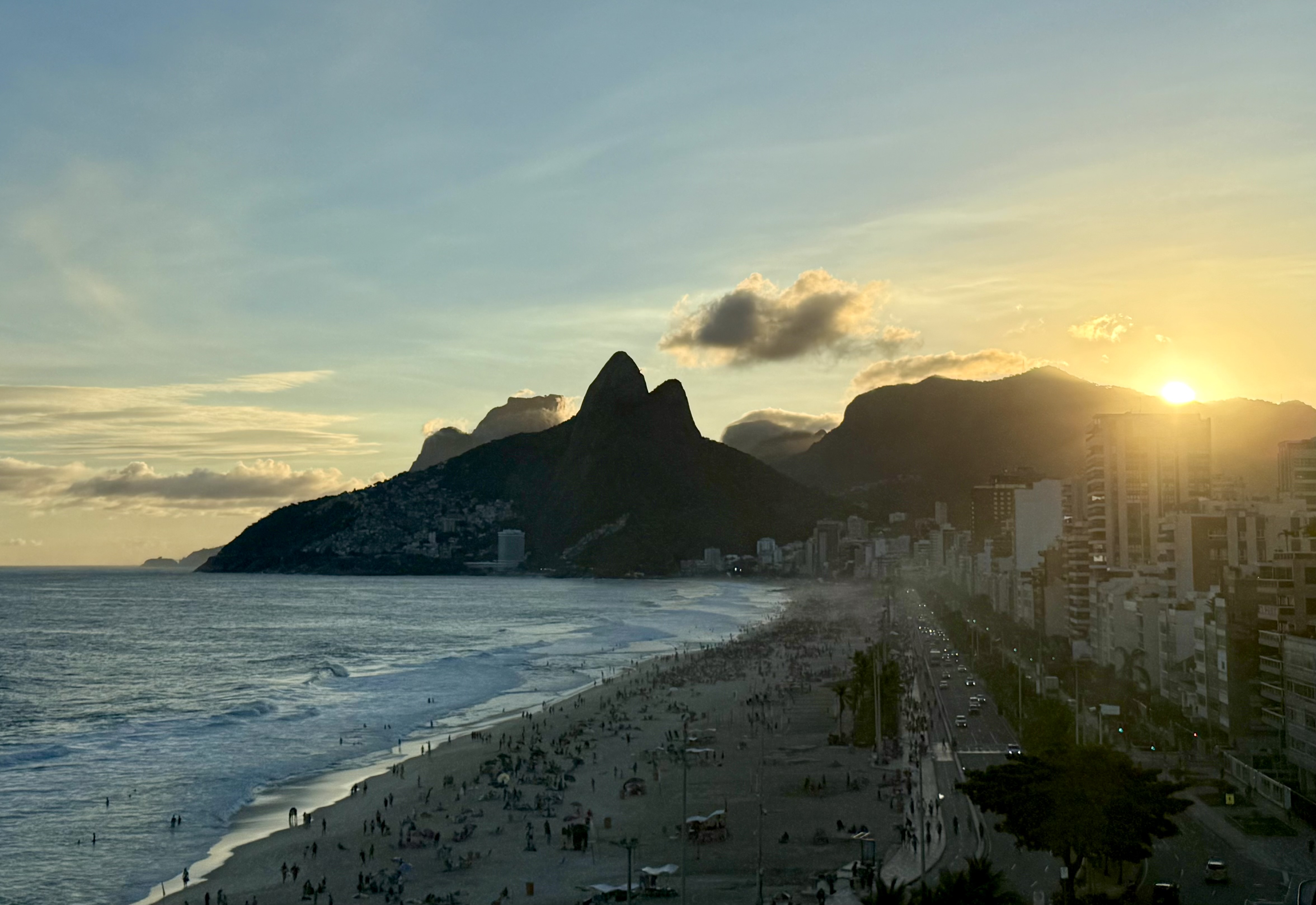 Sunset from the roof of the Fasano Hotel Sunset from the roof of the Hotel Fasano Rio de Janeiro
