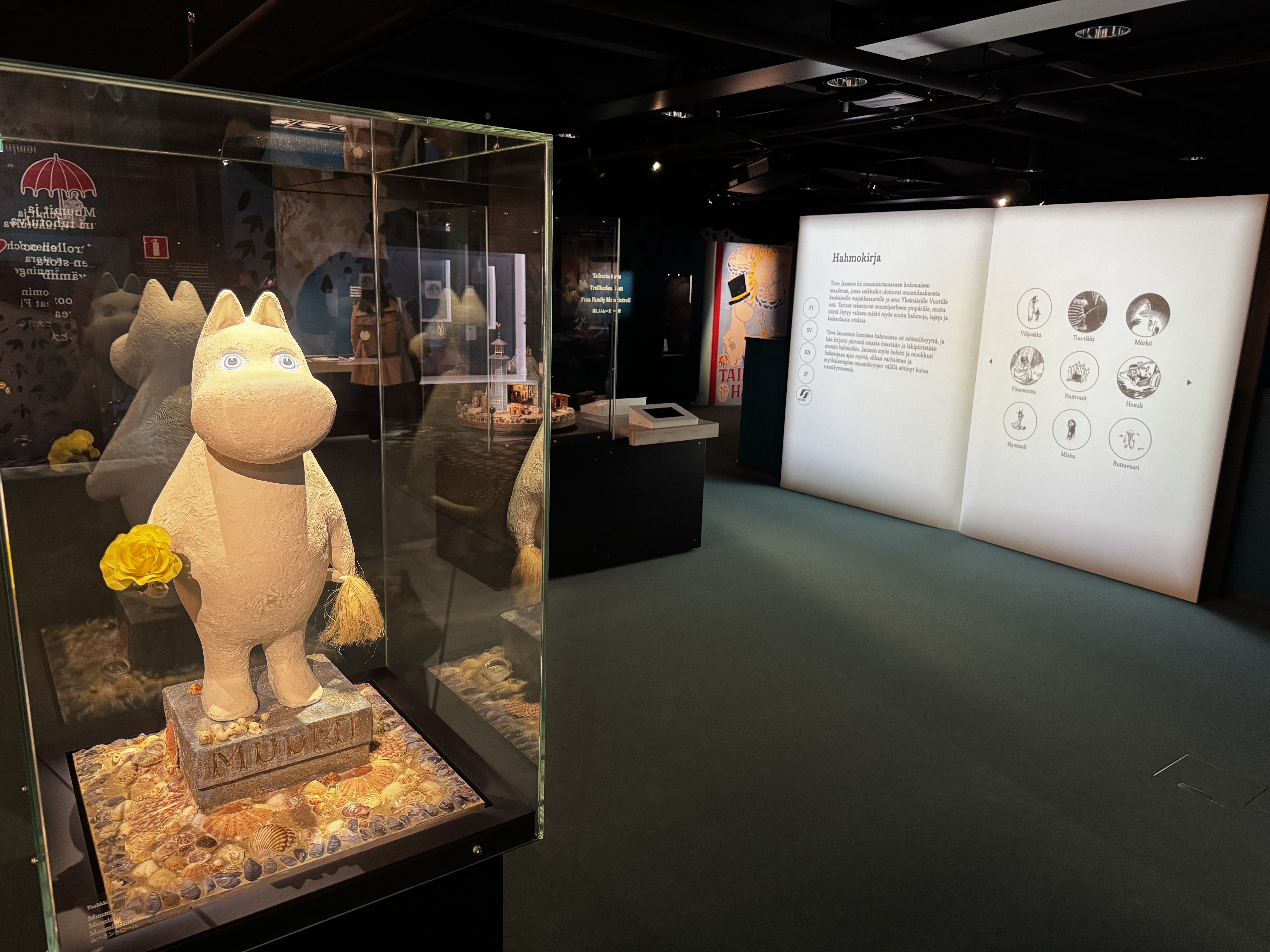 Tampere Hall Moomin Museum display Tampere Hall Moomin Museum display