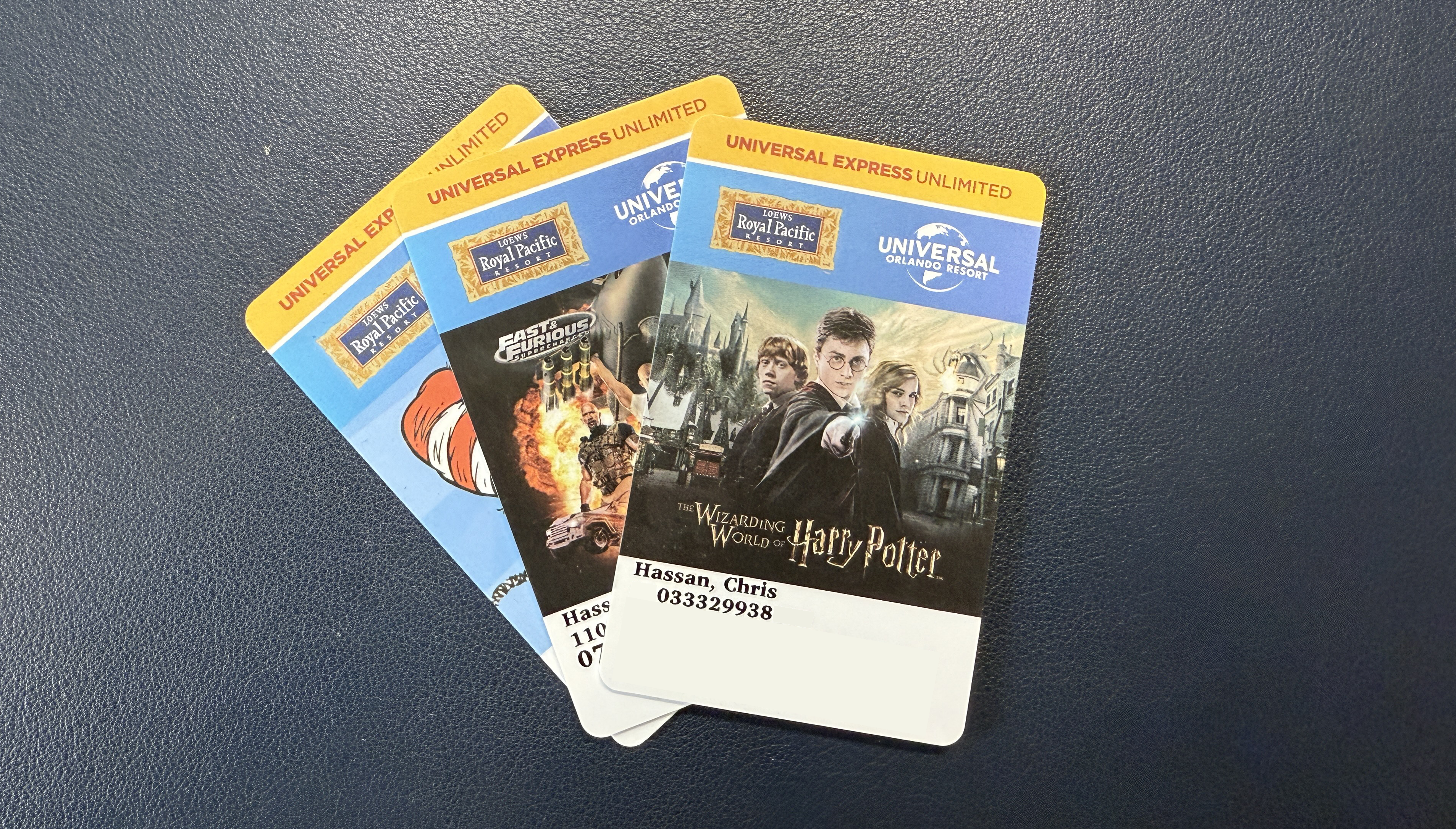 Univeral Express Unlimited room keys Universal Express Unlimited Royal Pacific Room Key Cards