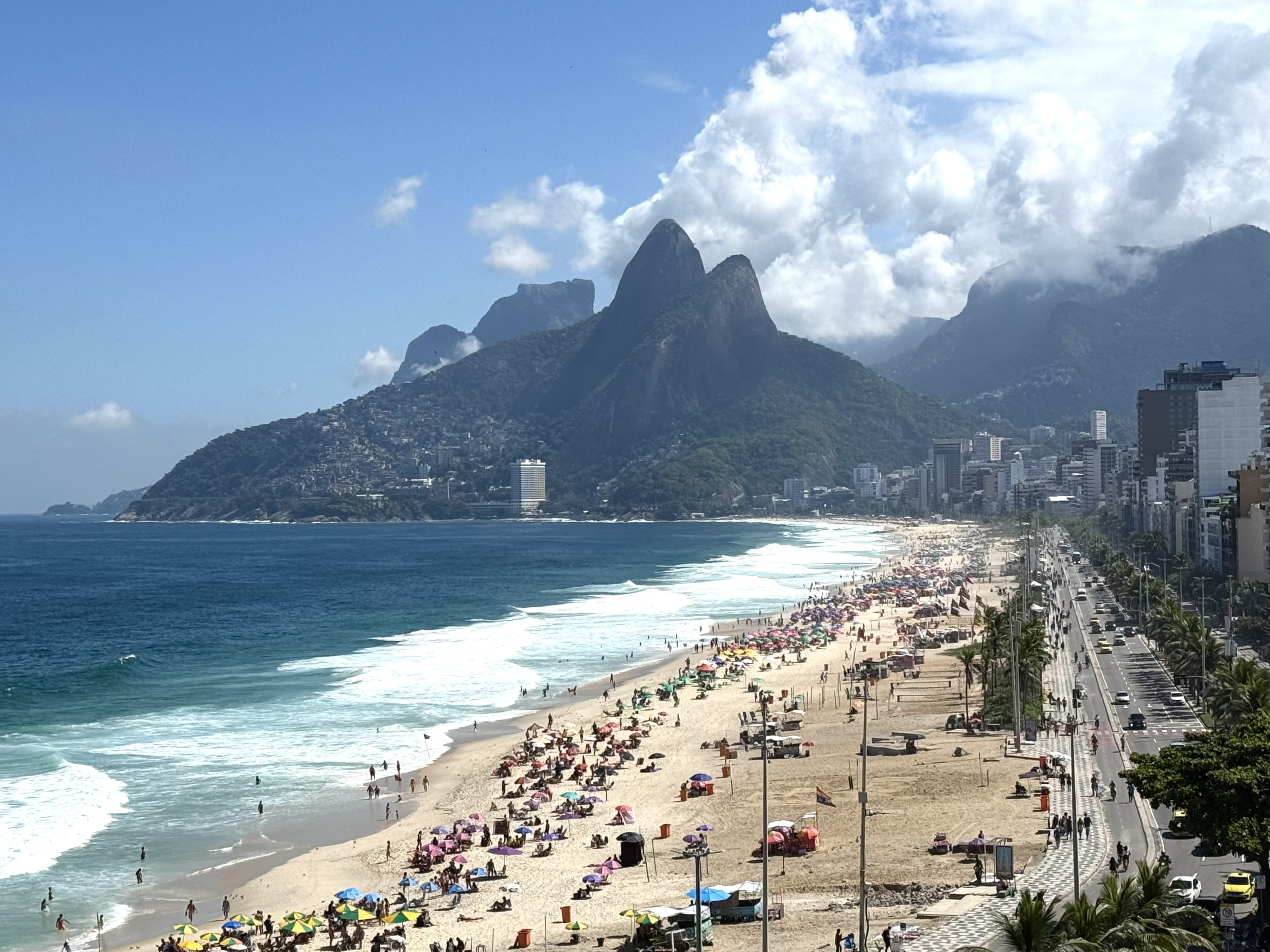 View of Ipanema Beach from roof of Fasano Hotel View of Ipanema Beach from roof of Hotel Fasano Rio de Janeiro