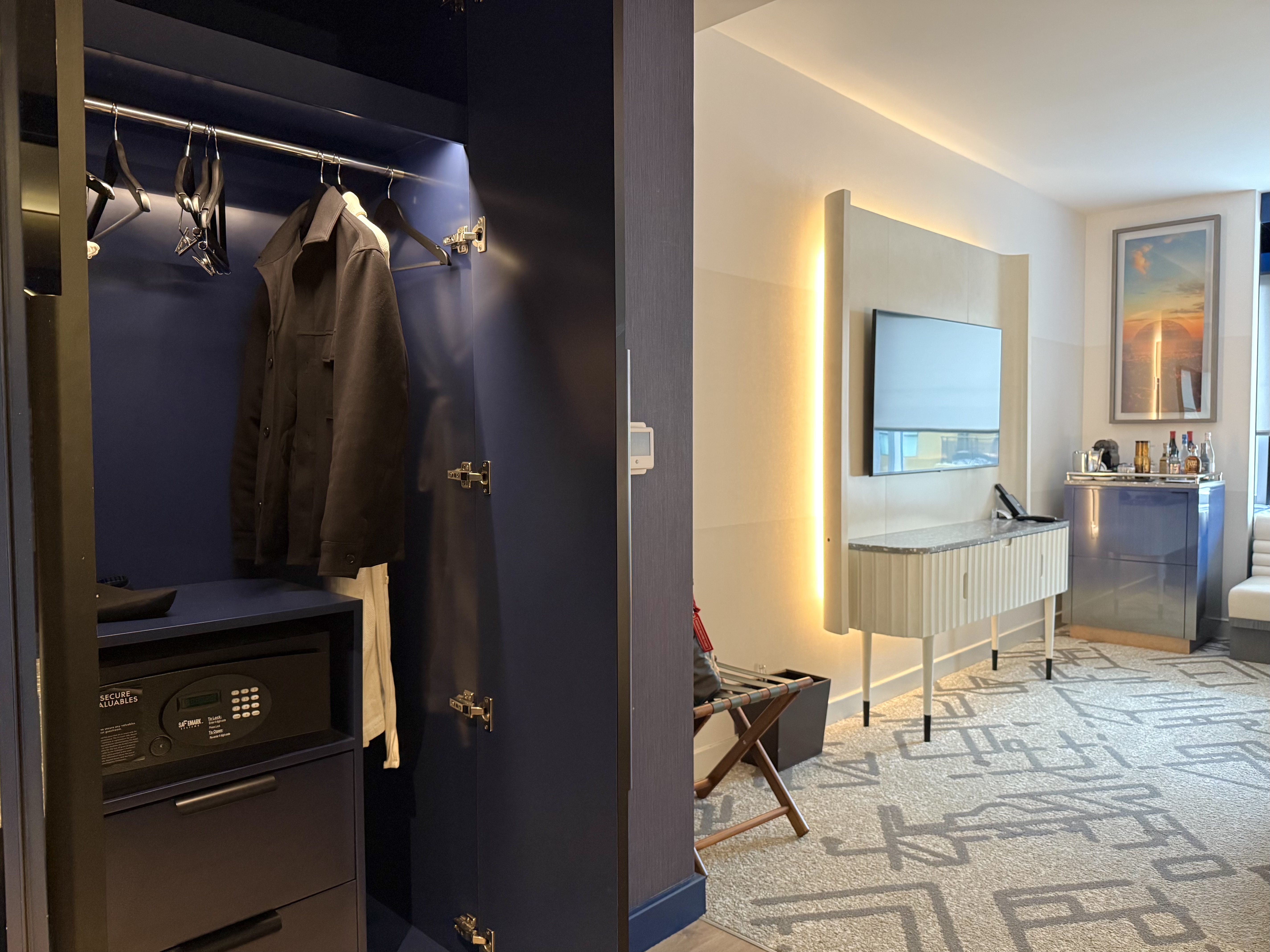 W Hollywood room entrance and storage W Hollywood room entrance and storage