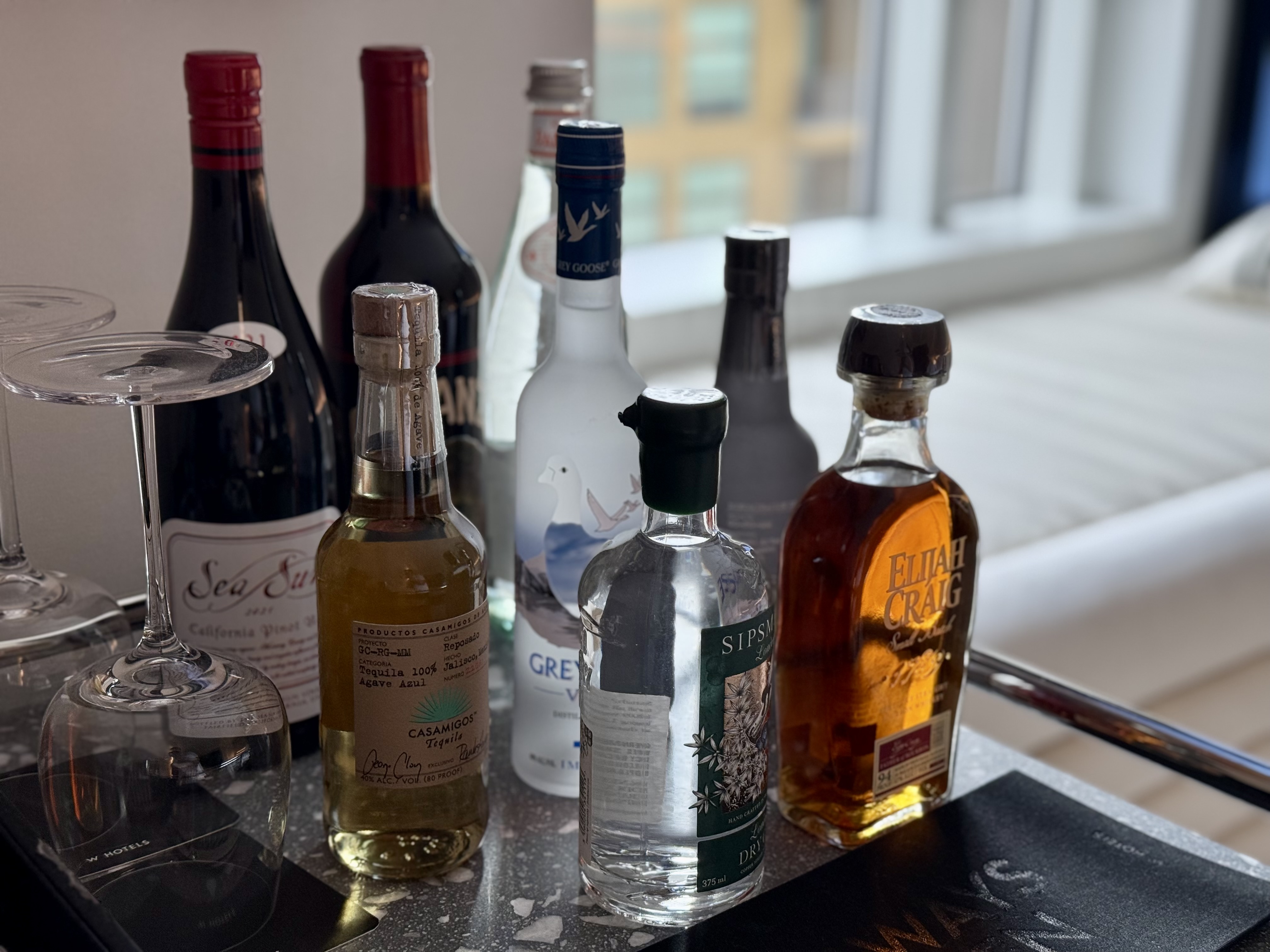 W Hollywood room mini bar W Hollywood room mini bar