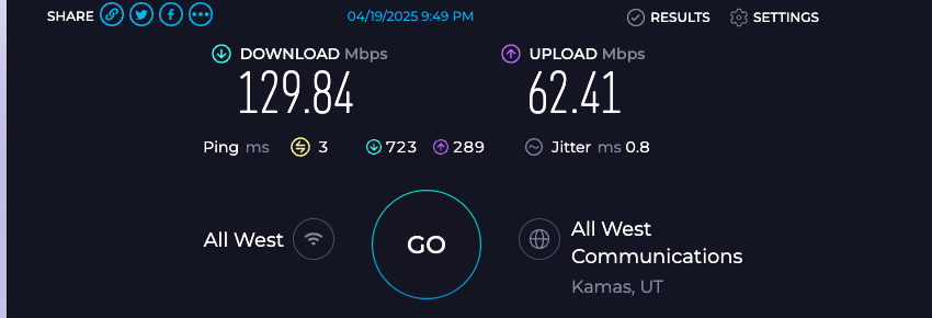 Wi Fi Speed Test GH Deer Valley Wi Fi Speed Test GH Deer Valley