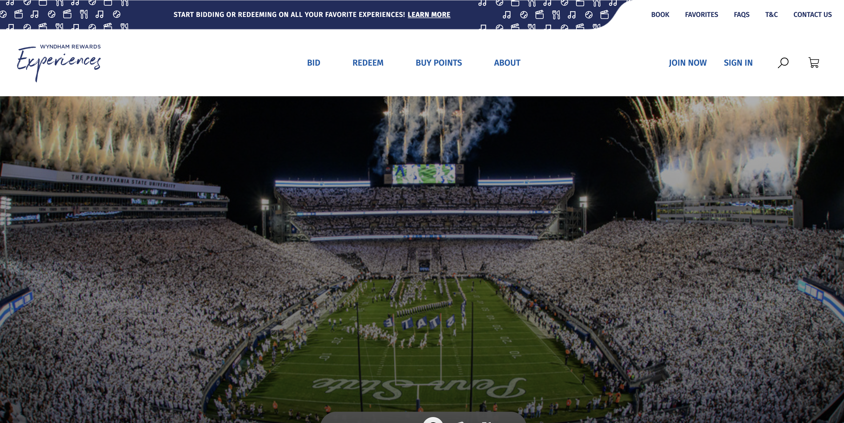 Wyndham Rewards Experiences screenshot