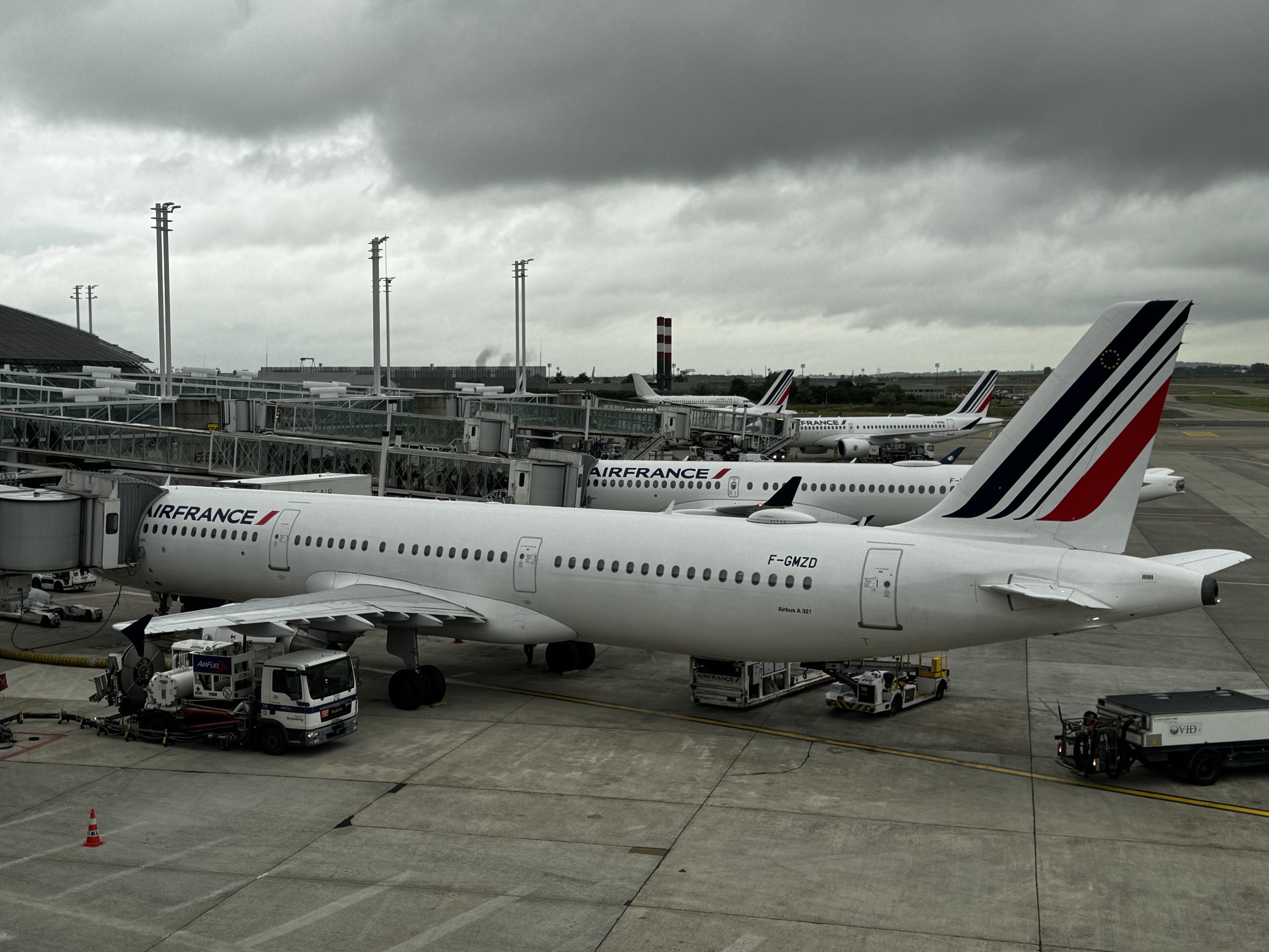 Air France planes at CDG gates Air France planes at CDG gates