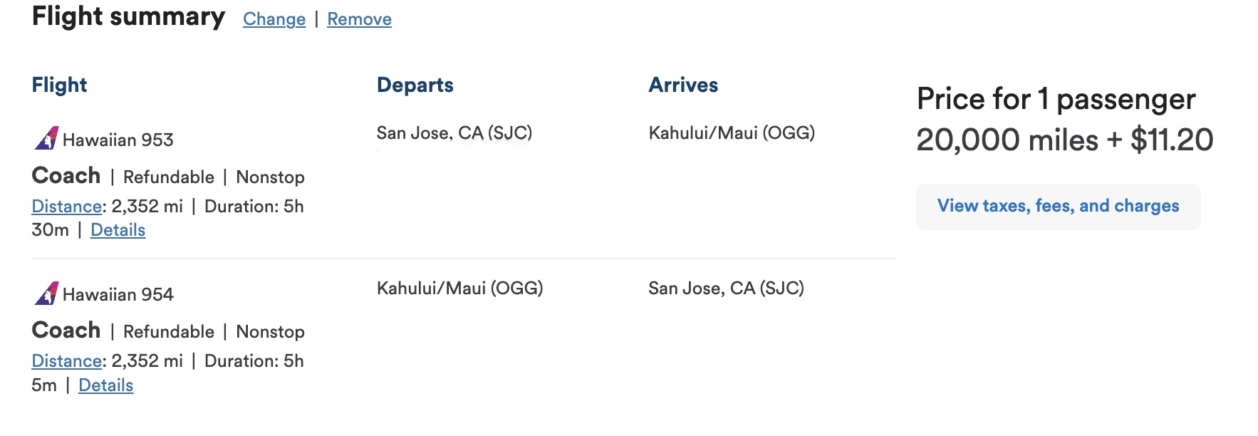 Alaska Hawaiian Airlines award space