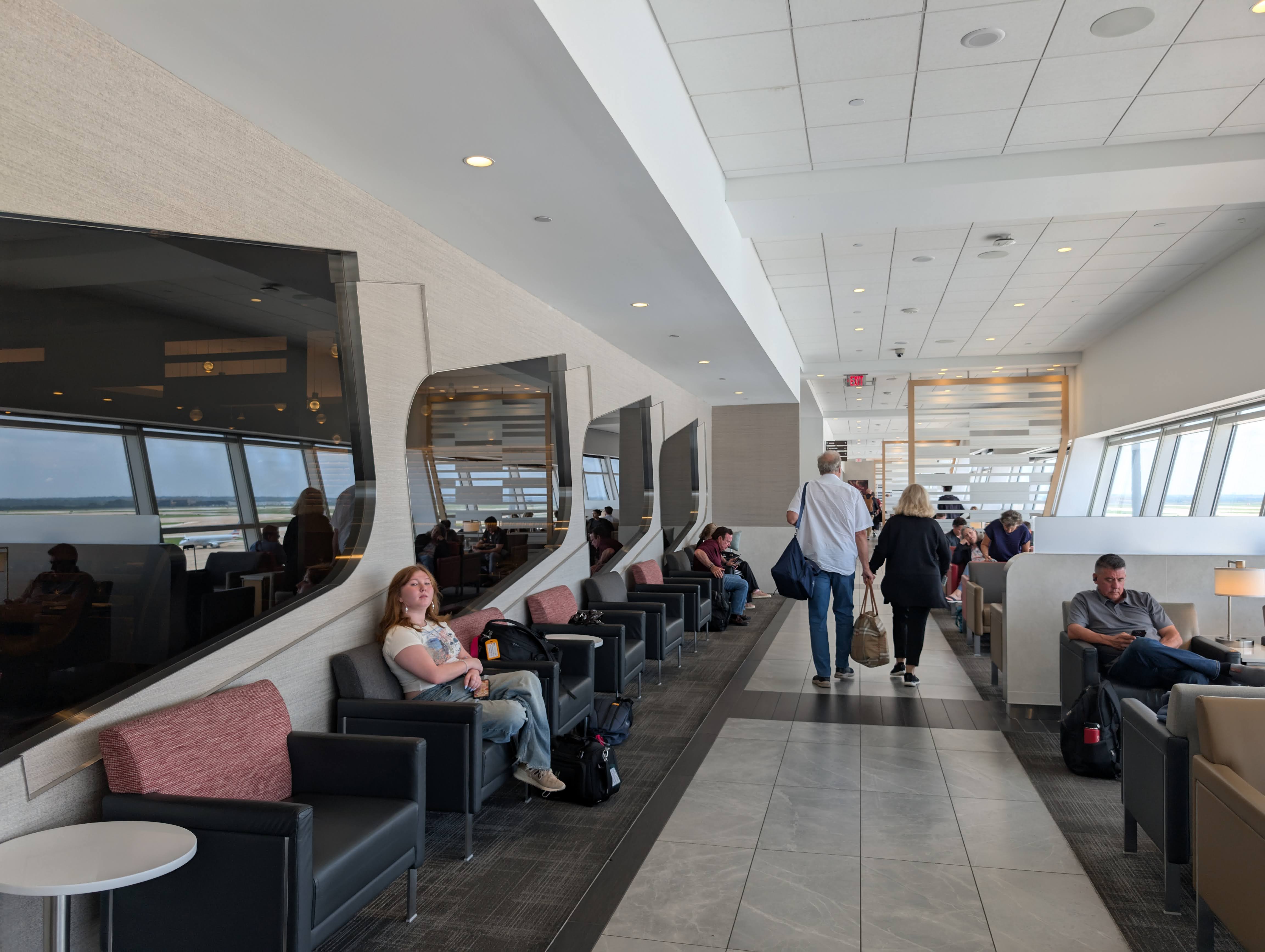 American Airlines Flagship Lounge DFW seating near Flagship First dining American Airlines Flagship Lounge DFW seating near Flagship First dining