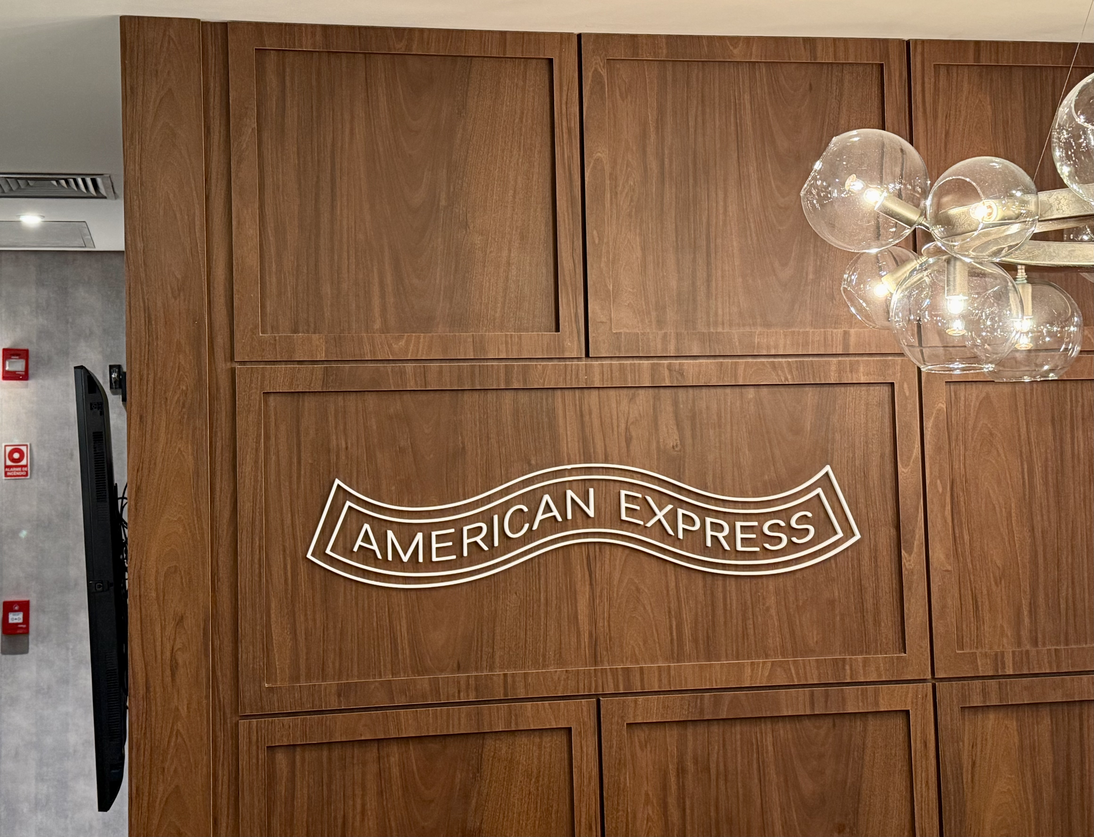 Amex Centurion Lounge Sao Paulo Amex sign