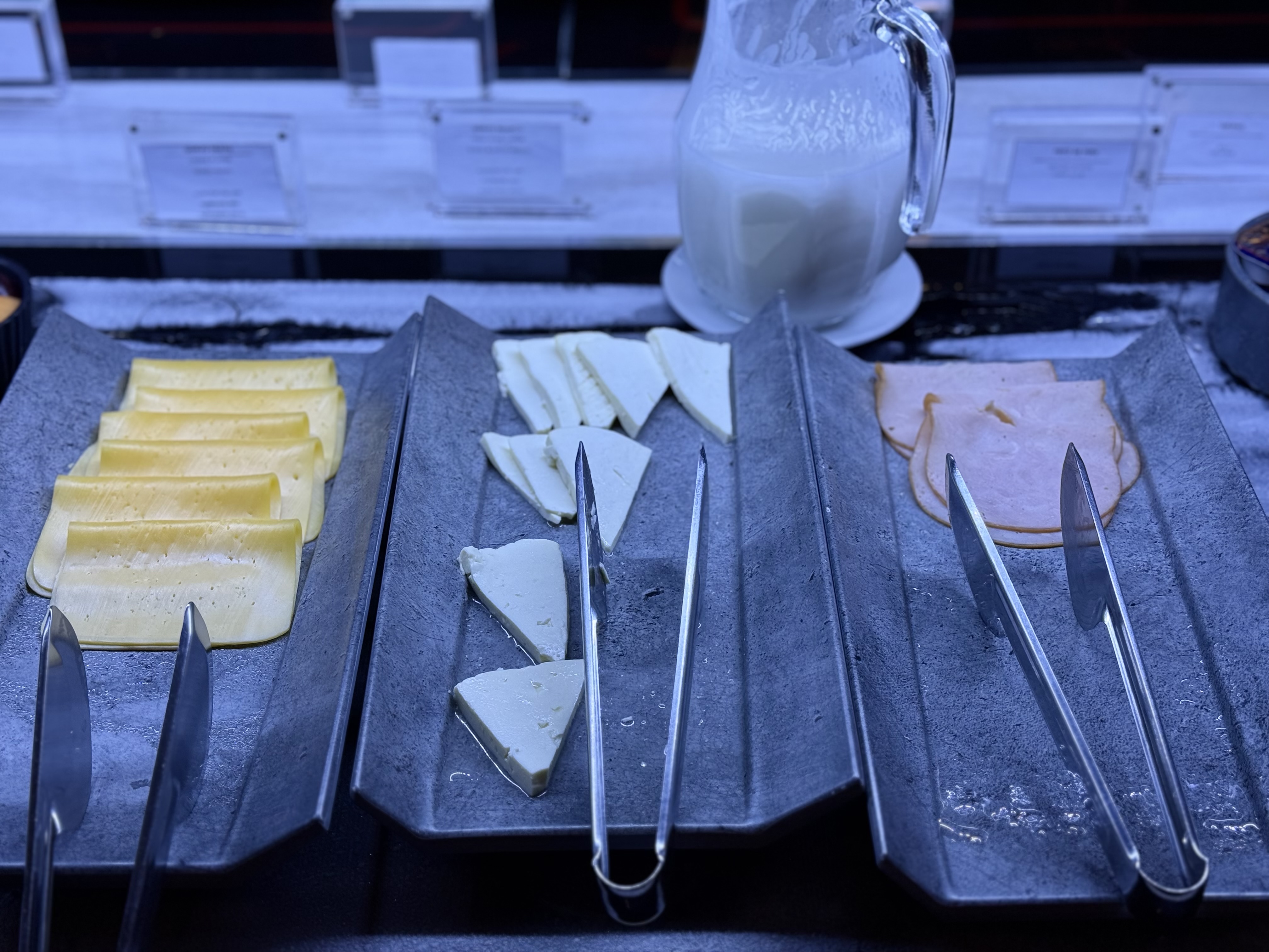 Amex Centurion Lounge Sao Paulo FnB cheese and cold cuts