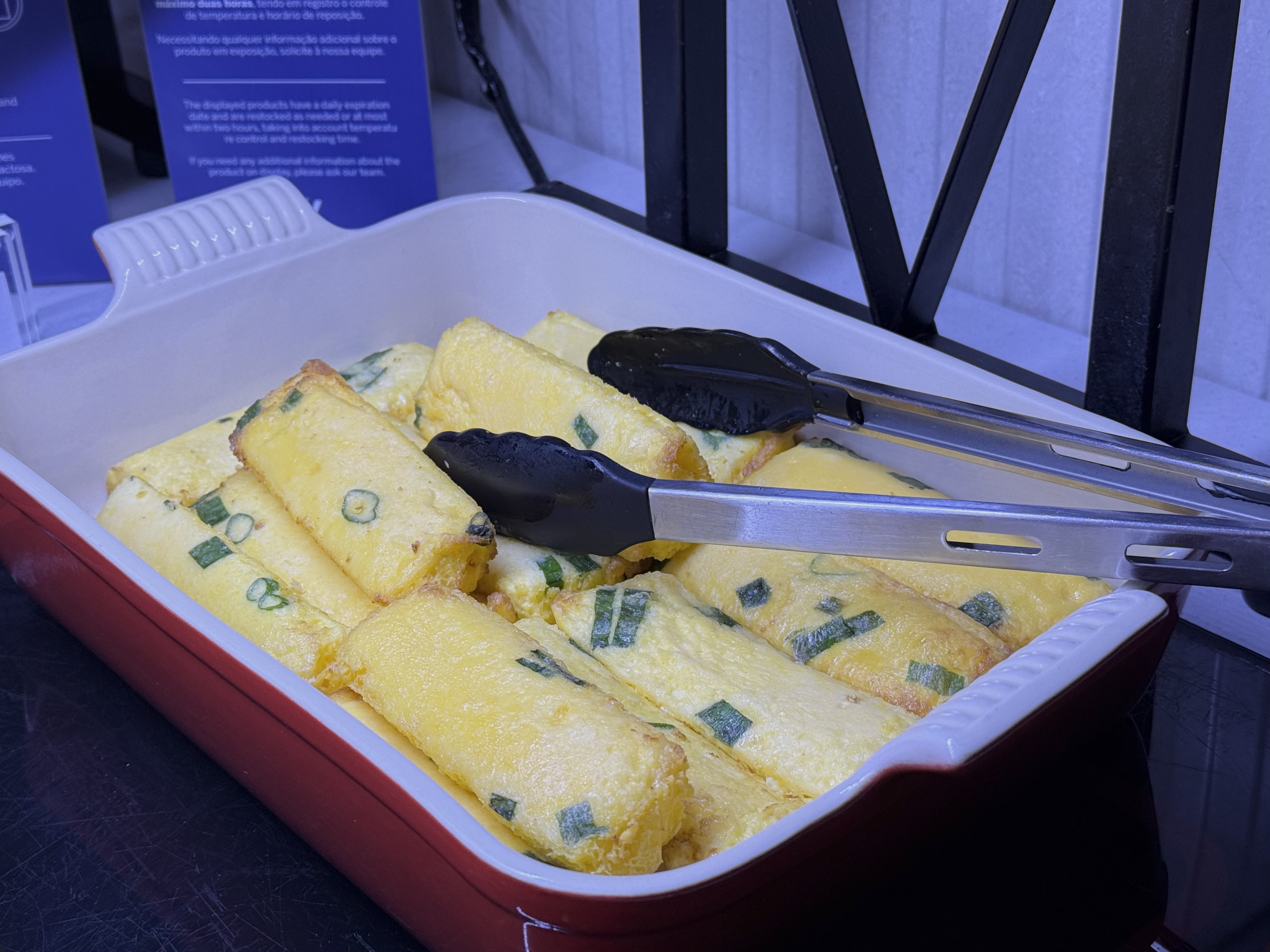 Amex Centurion Lounge Sao Paulo FnB omelette