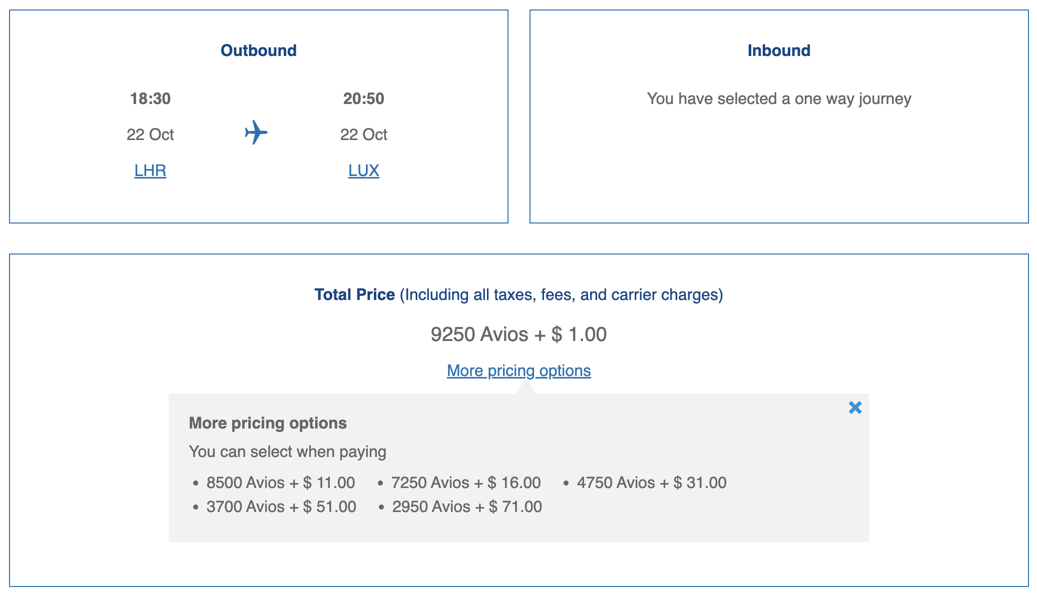 British Airways Award Flight From London to Luxembourg British Airways Award Flight From London to Luxembourg