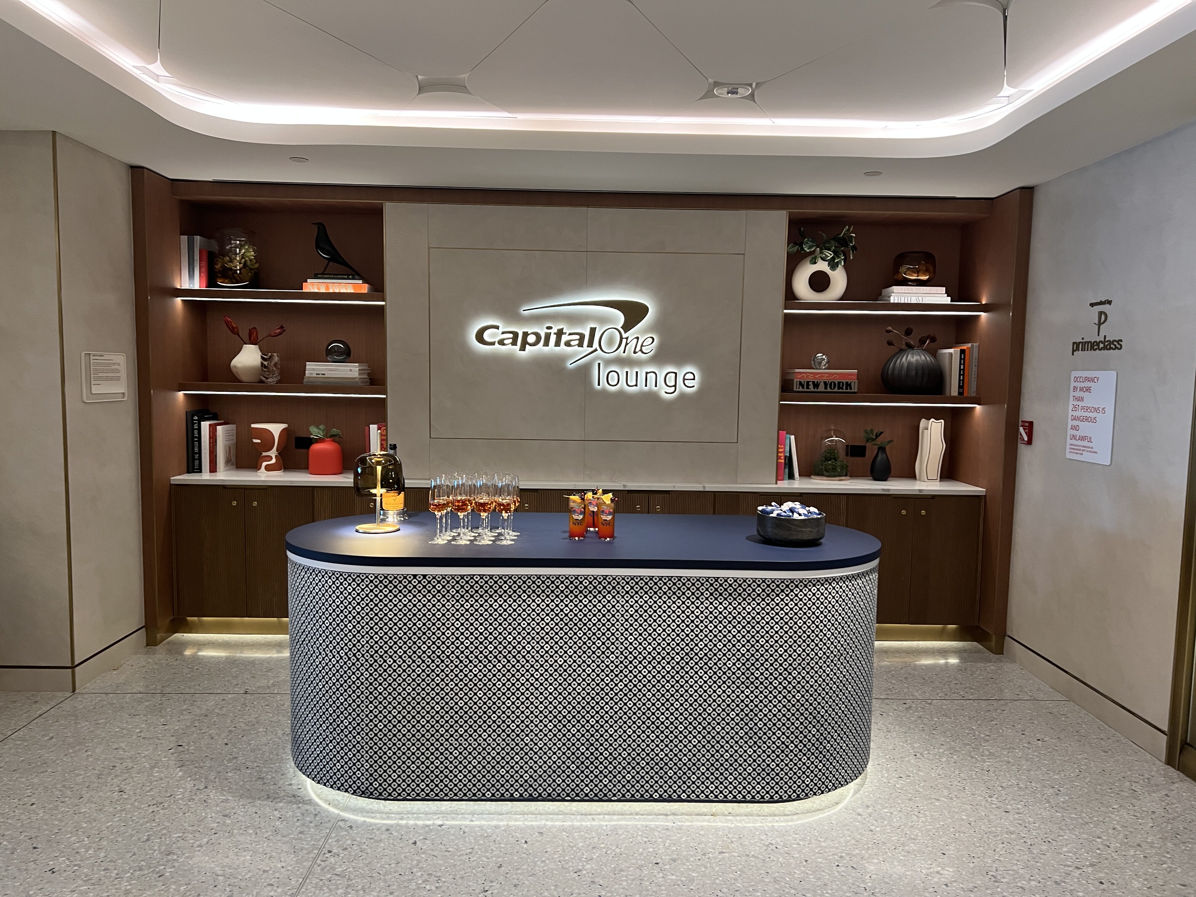 Capital One Lounge Welcome Desk JFK Capital One Lounge Welcome Desk JFK