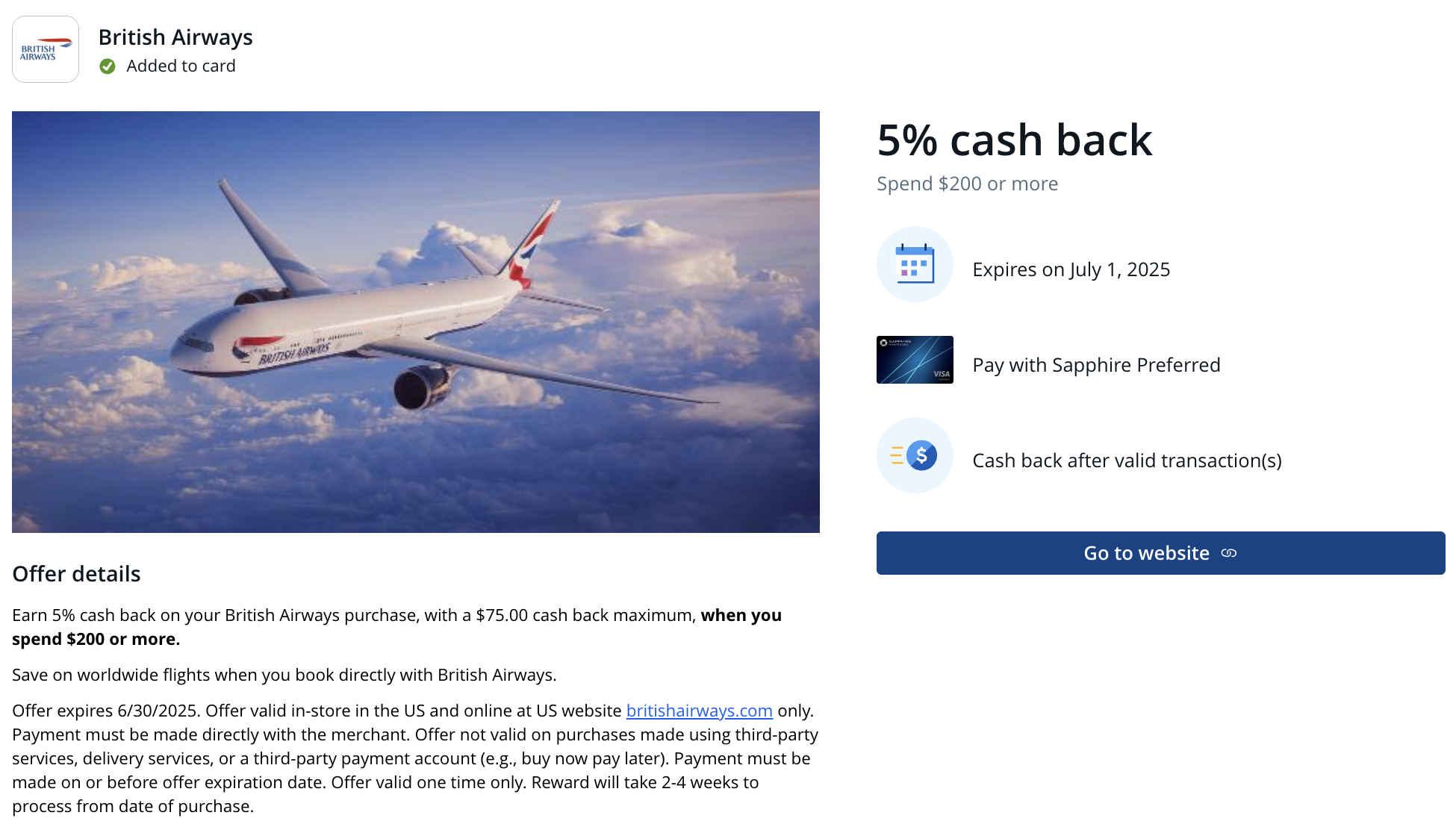 Chase Offer British Airways June 2025 Chase Offer British Airways June 2025