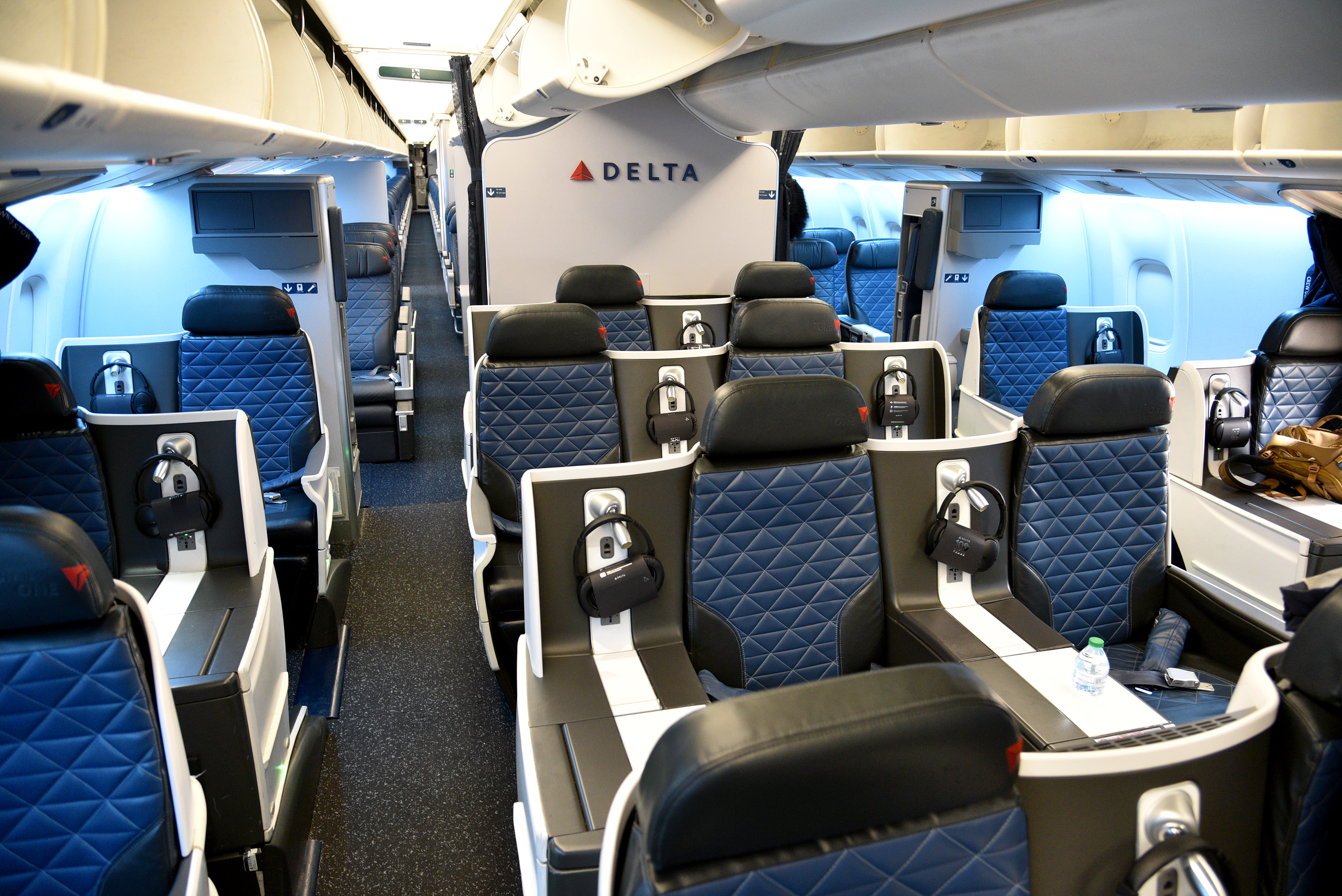 Delta B767 300ER Delta One back of cabin