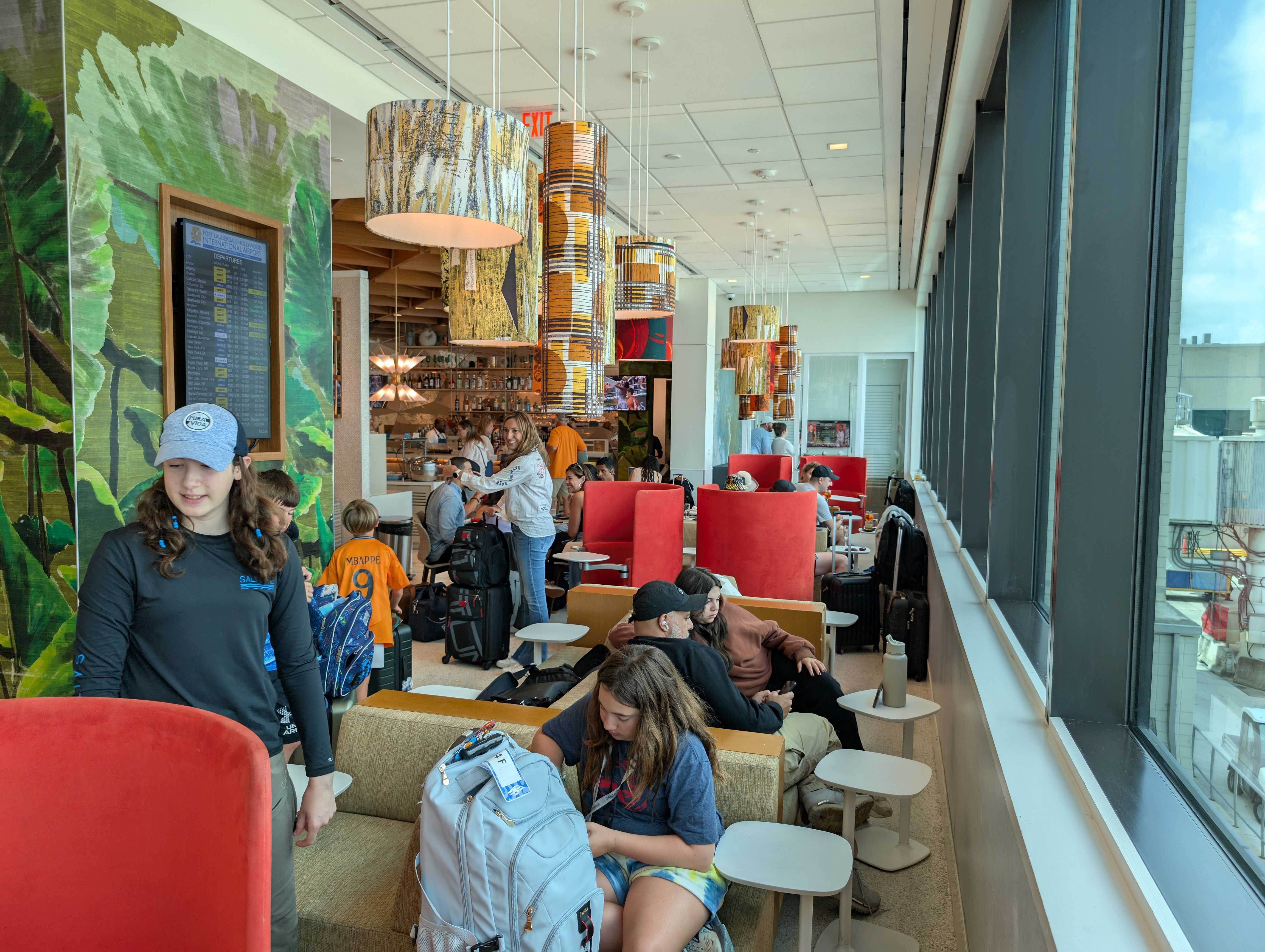 Escape Lounge FLL main window seating Escape Lounge FLL main window seating