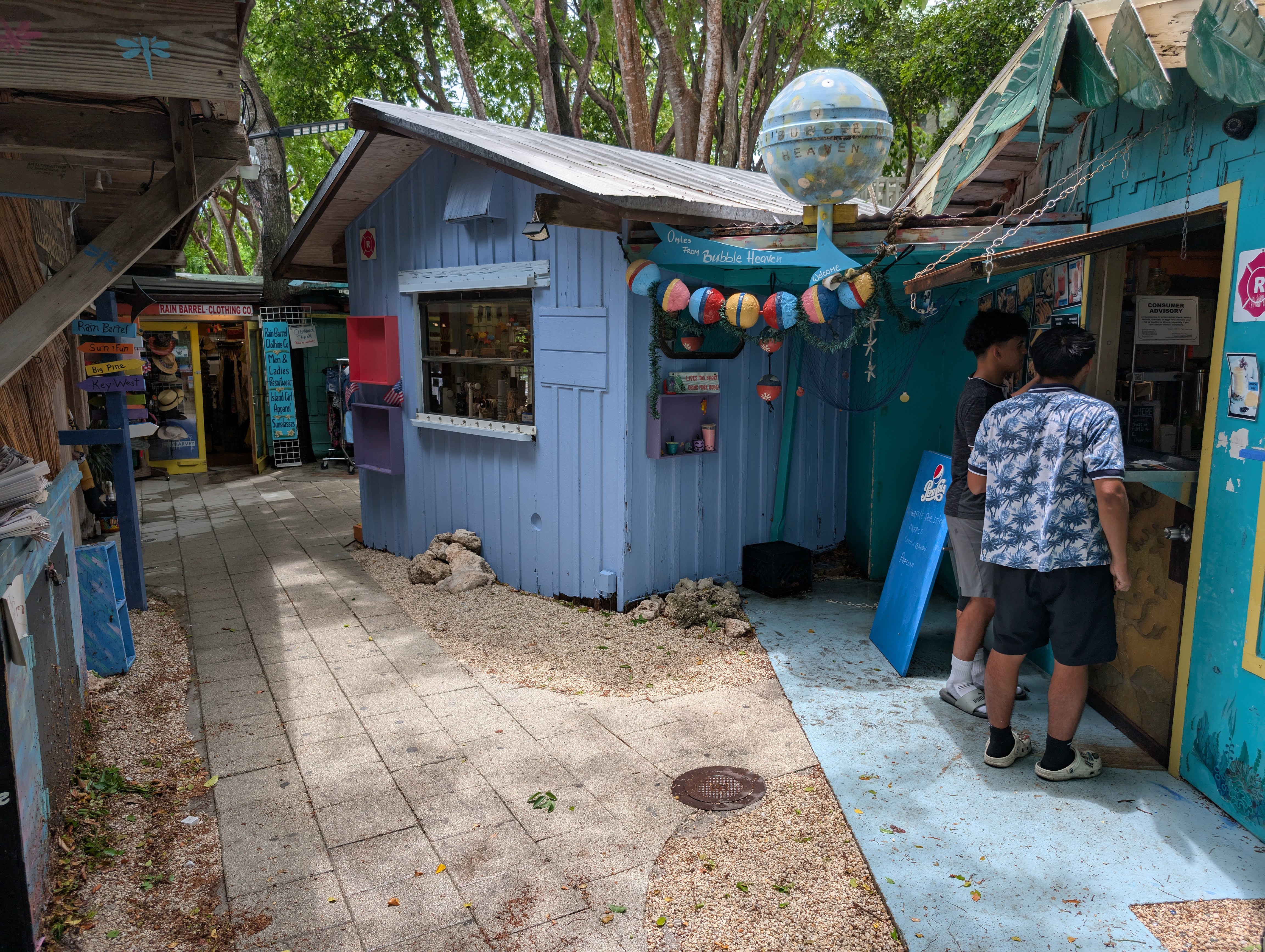 Florida Overseas Highway road trip Rain Barrel Village boba shop
