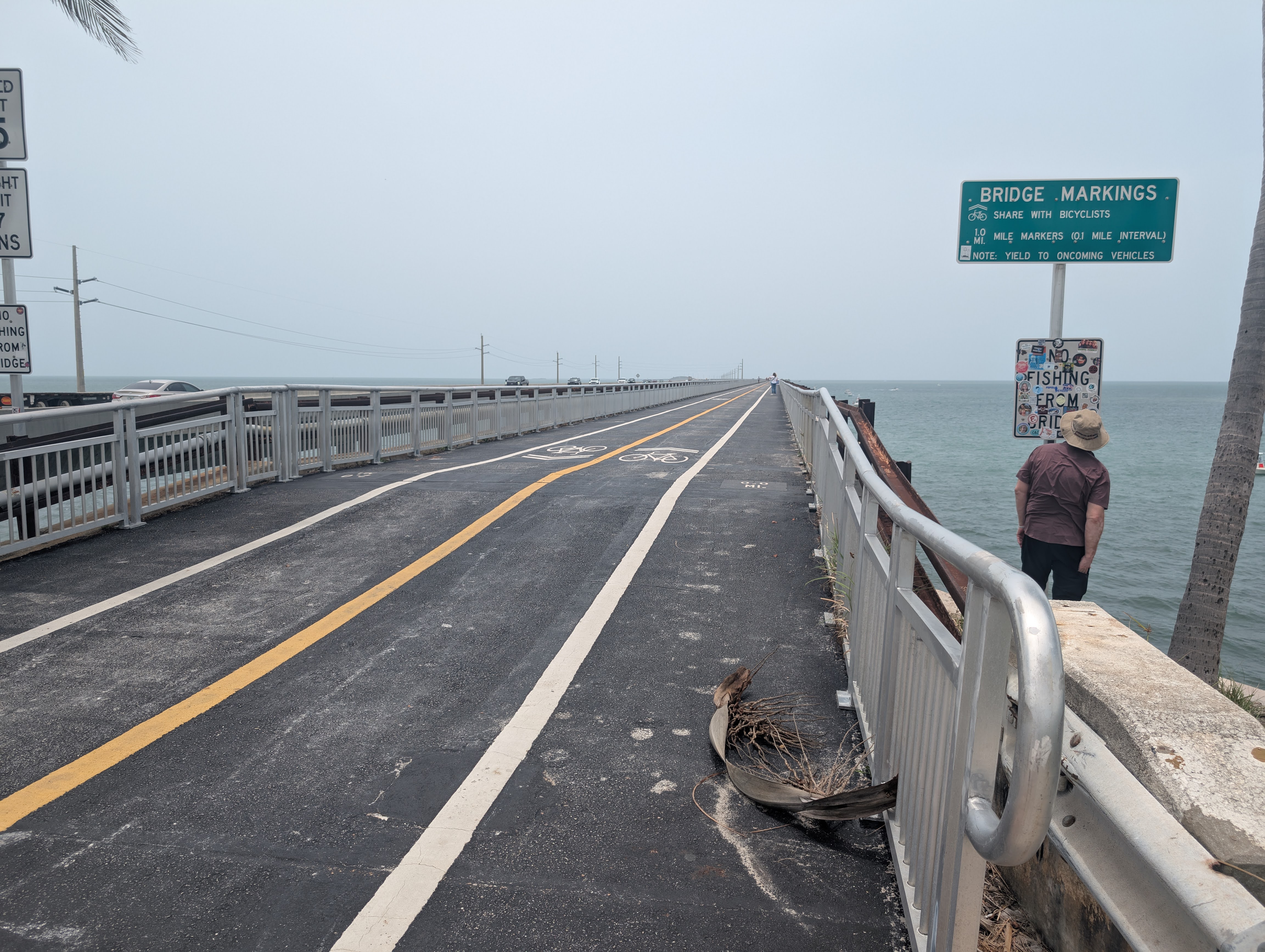 Florida Overseas Highway road trip Seven Mile Bridge pedestrian path start