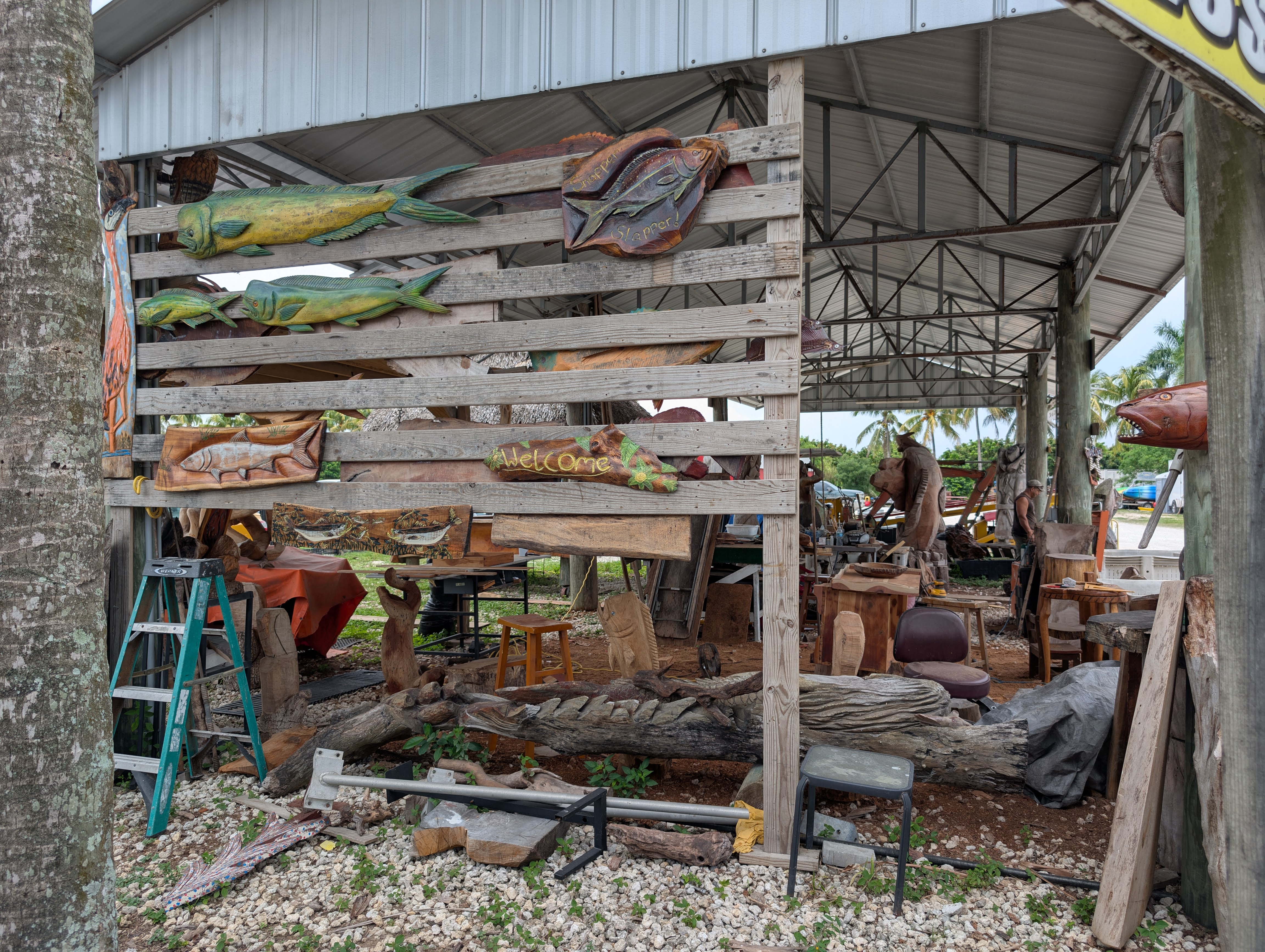 Florida Overseas Highway road trip wood carving