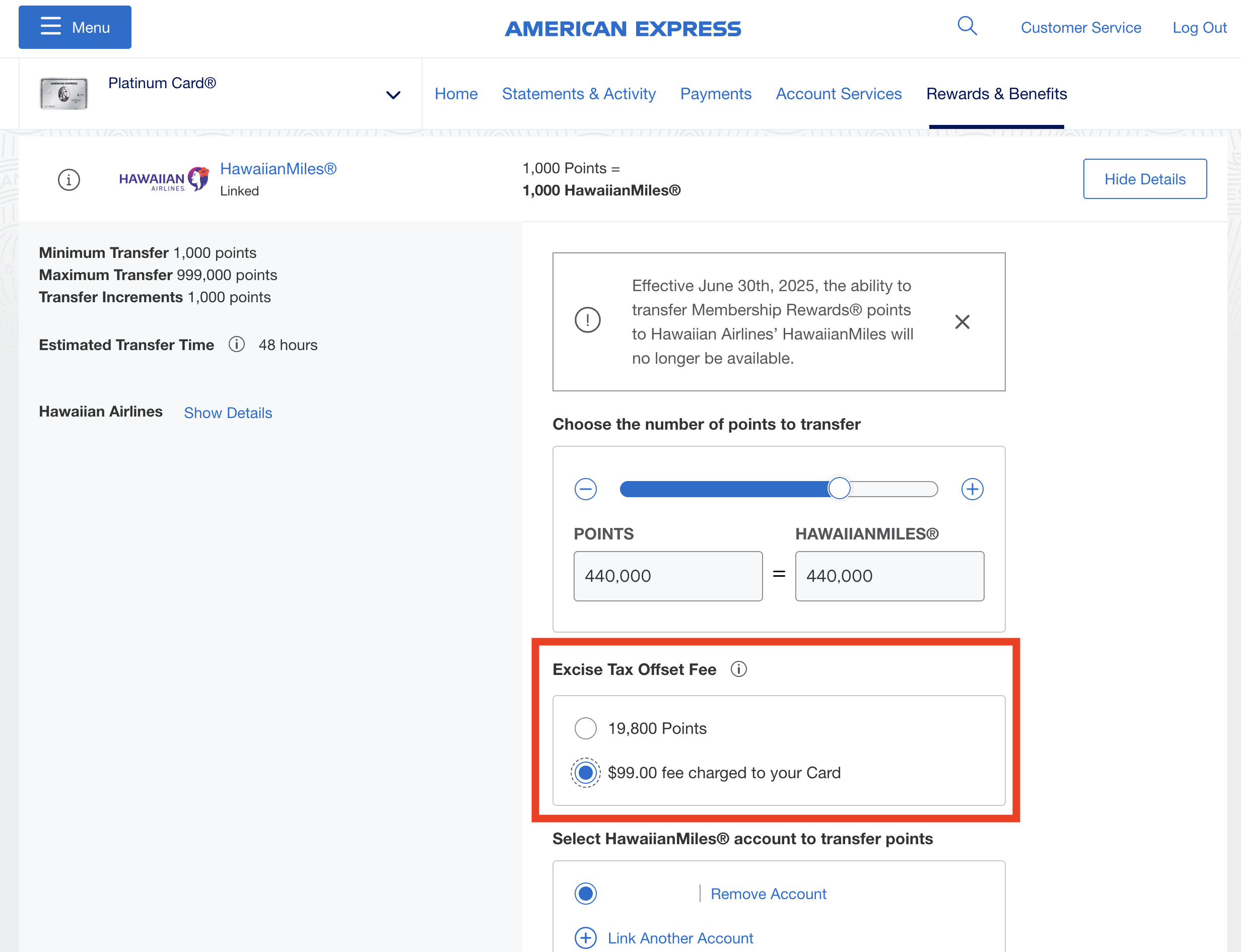Getting ready to transfer Amex points to Hawaiian 1 Getting ready to transfer Amex points to Hawaiian 1