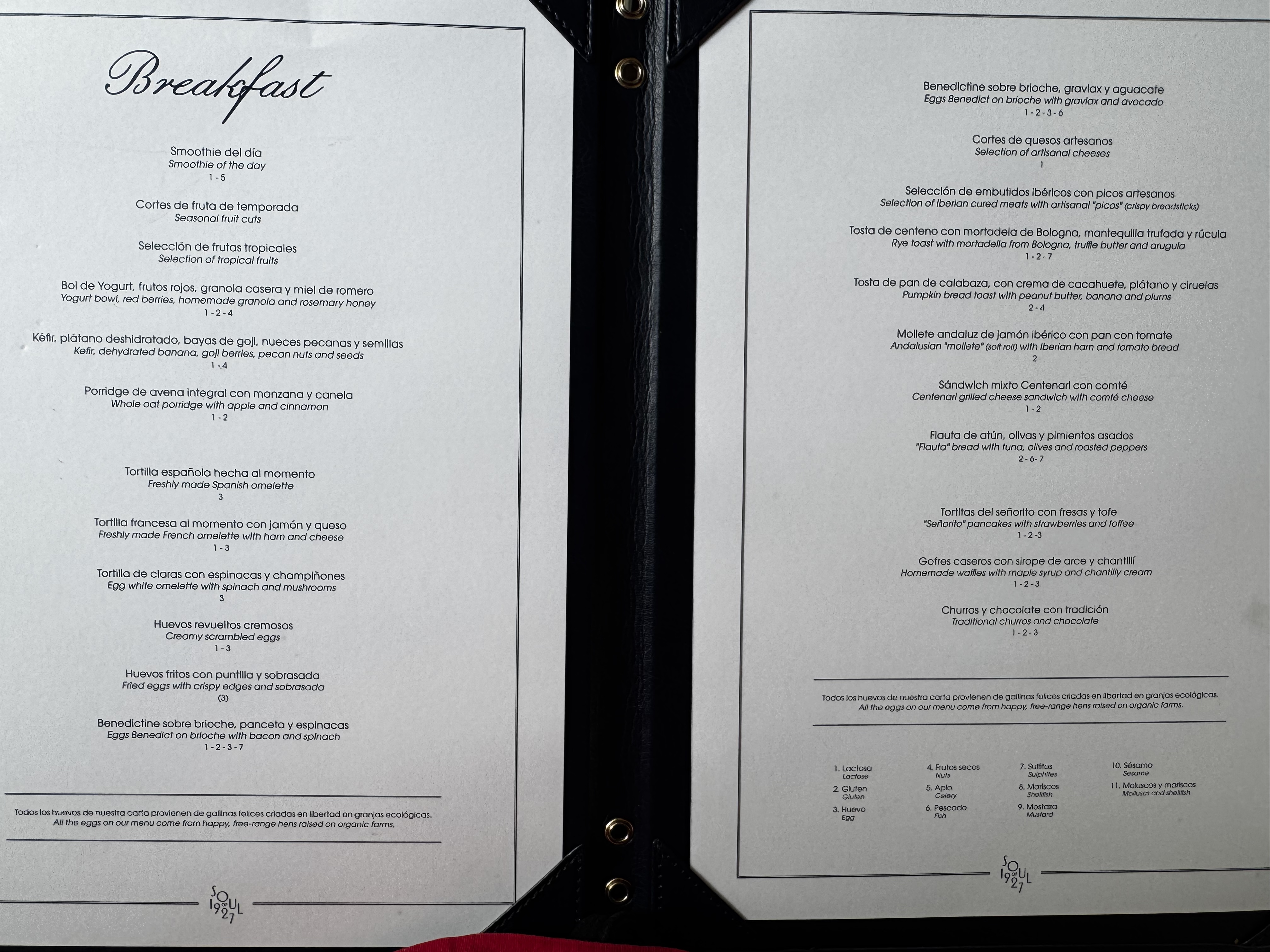 Grand Hotel Centenari Valencia Marriott Autograph Collection restaurant breakfast menu