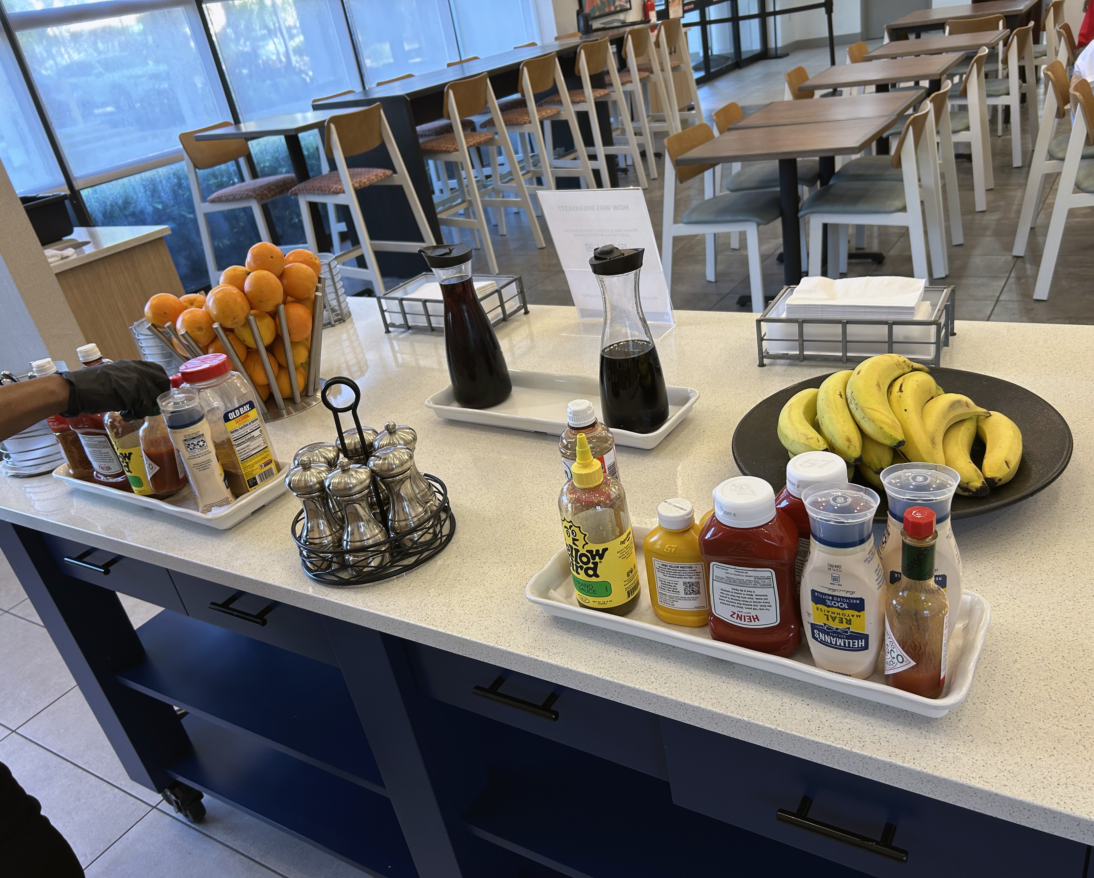 Hyatt Place I Drive Convention Center Orlando Florida condiment island cropped