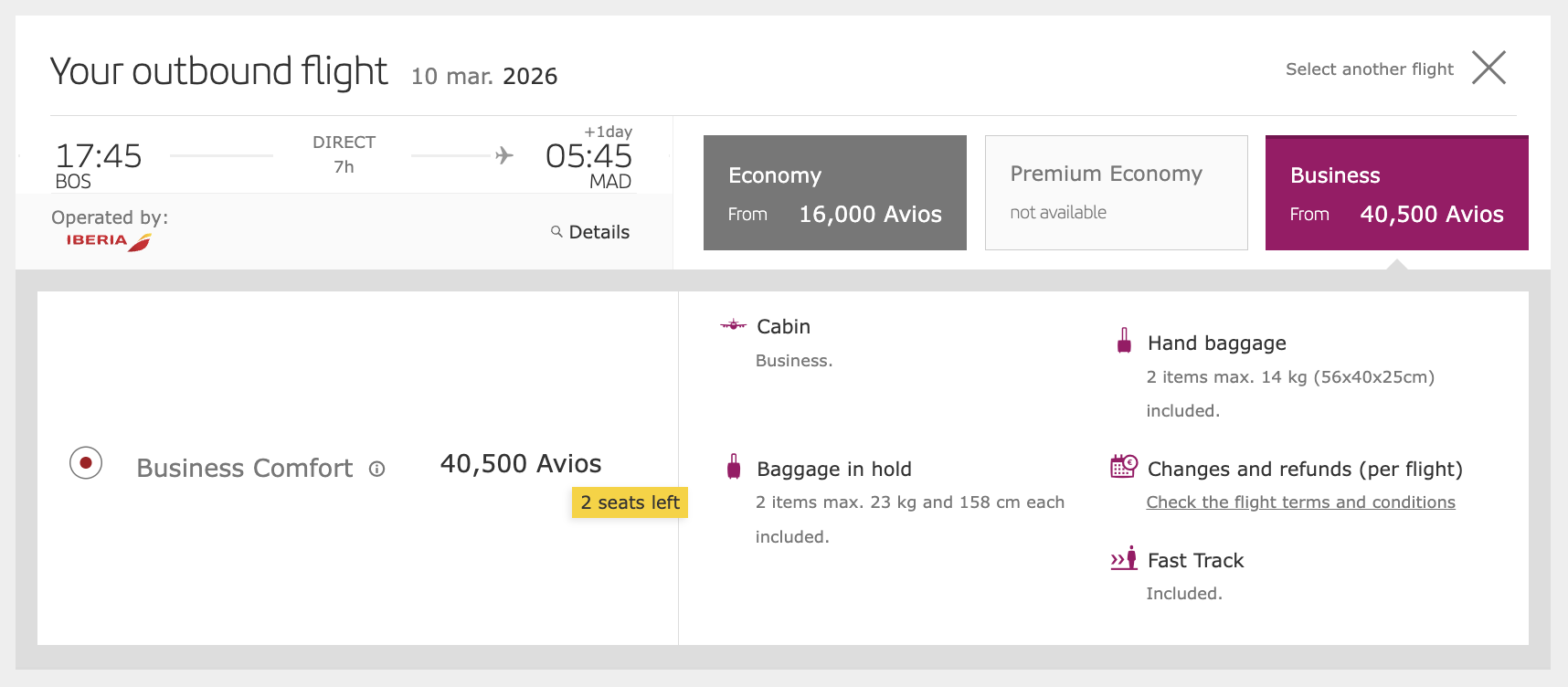 Iberia Award Flight From Boston to Madrid Iberia Award Flight From Boston to Madrid