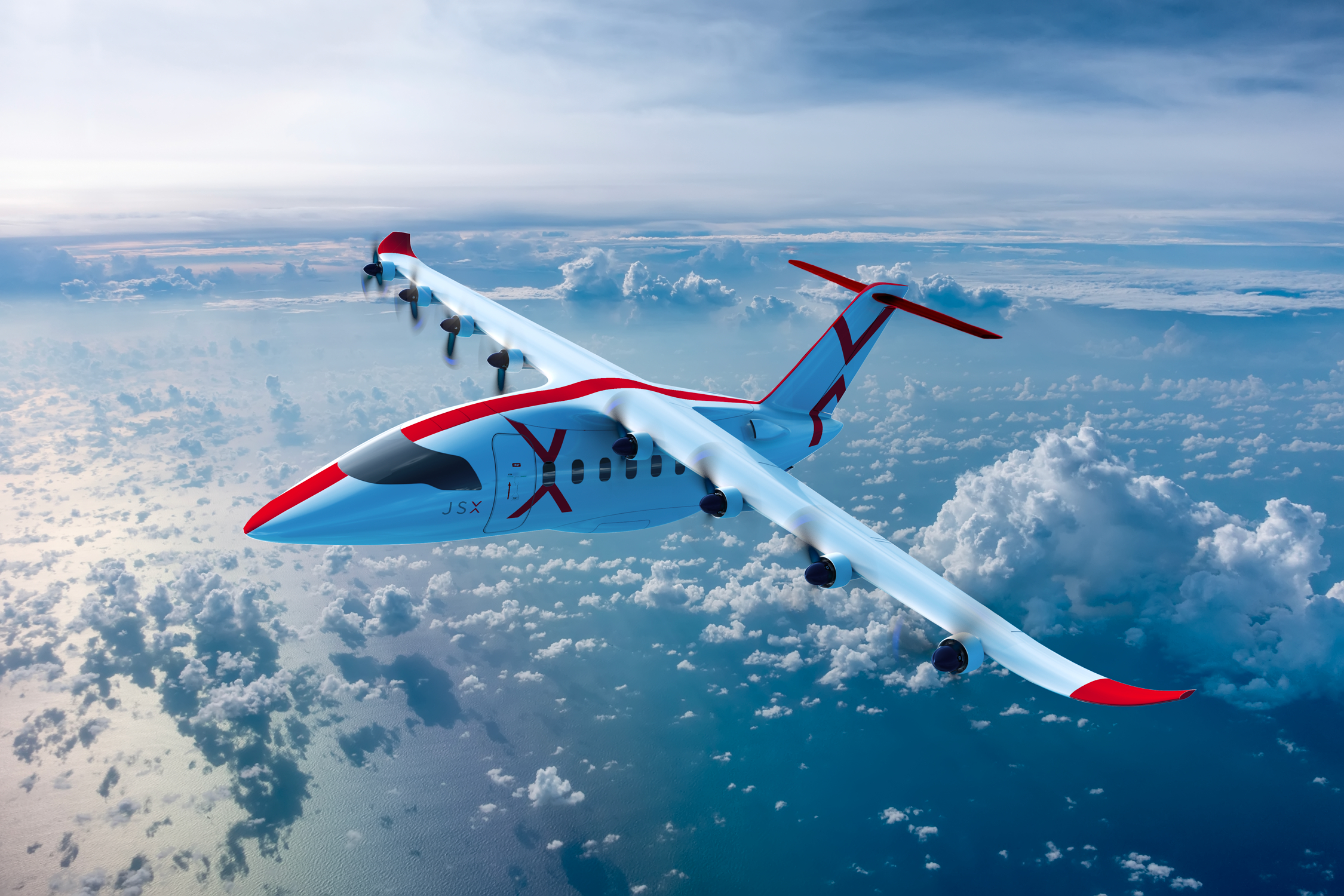 JSX Aura Aero Era 19 seat hybrid plane JSX Aura Aero Era 19 seat hybrid plane