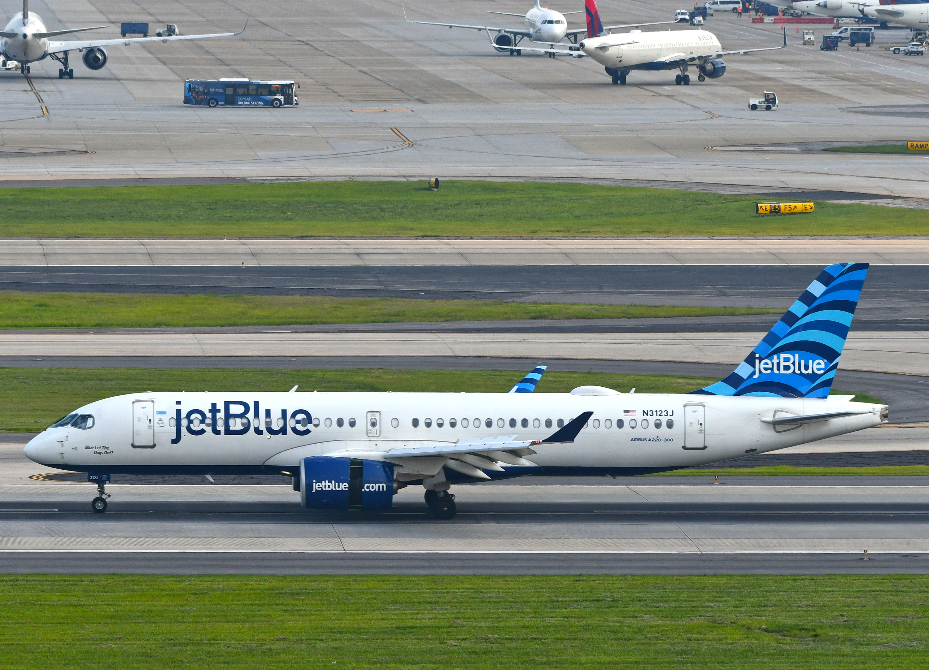 JetBlue A220 300 taxiing ATL JetBlue A220 300 taxiing ATL