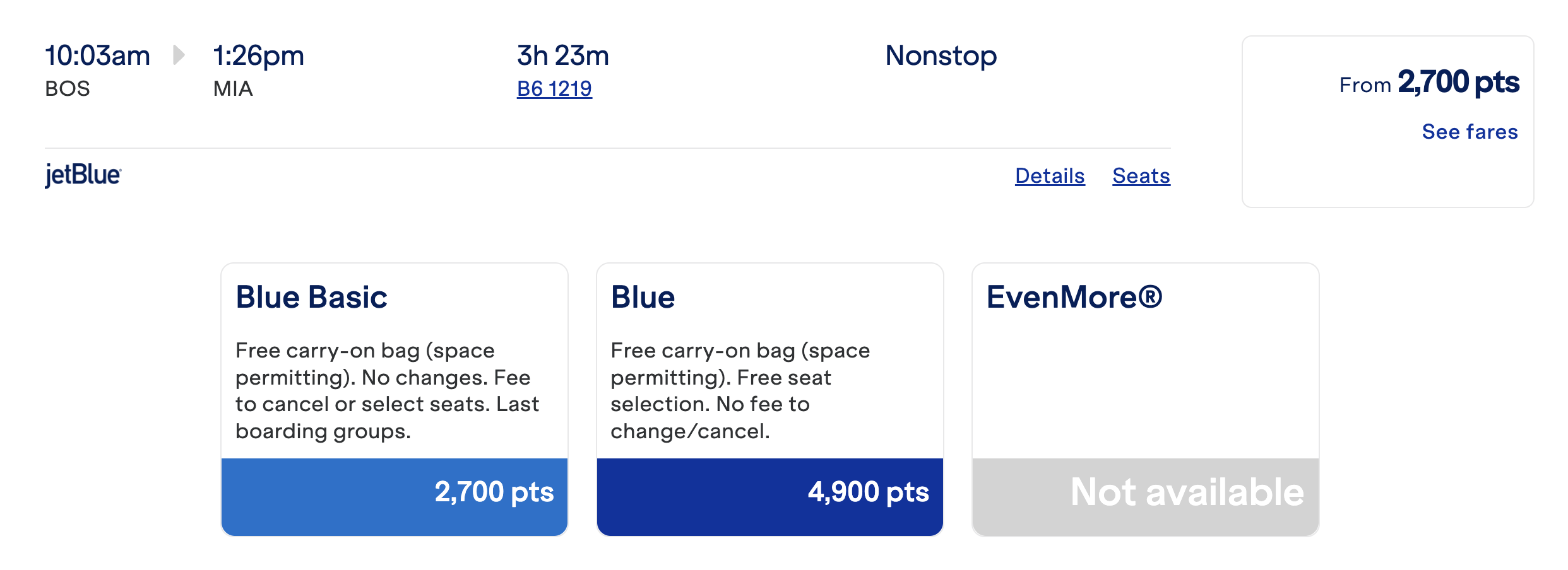 JetBlue TrueBlue award sale June 2025 BOS RSW JetBlue TrueBlue award sale June 2025 BOS RSW