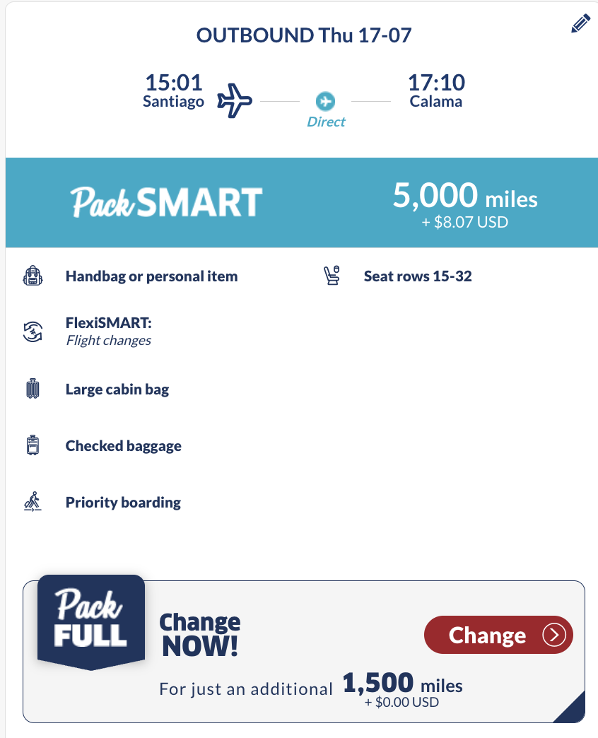 JetSMART flight redemption
