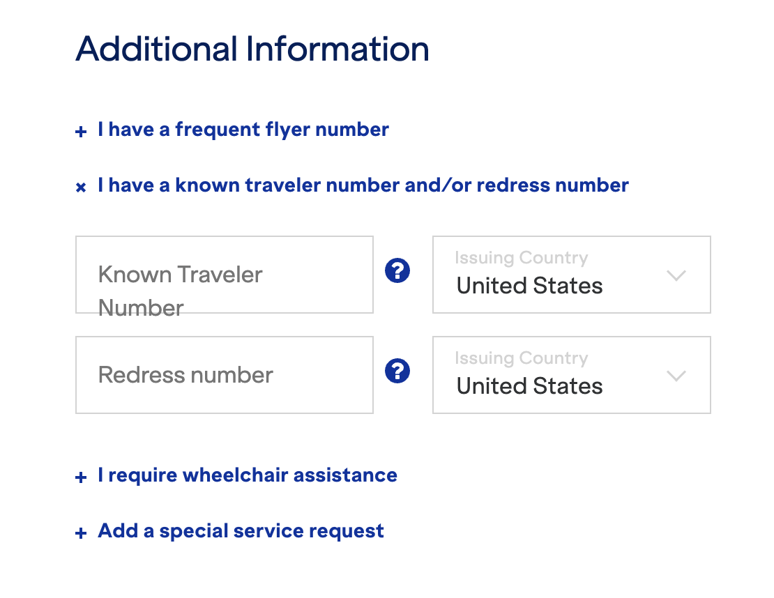 Known Traveler Number Known Traveler Number