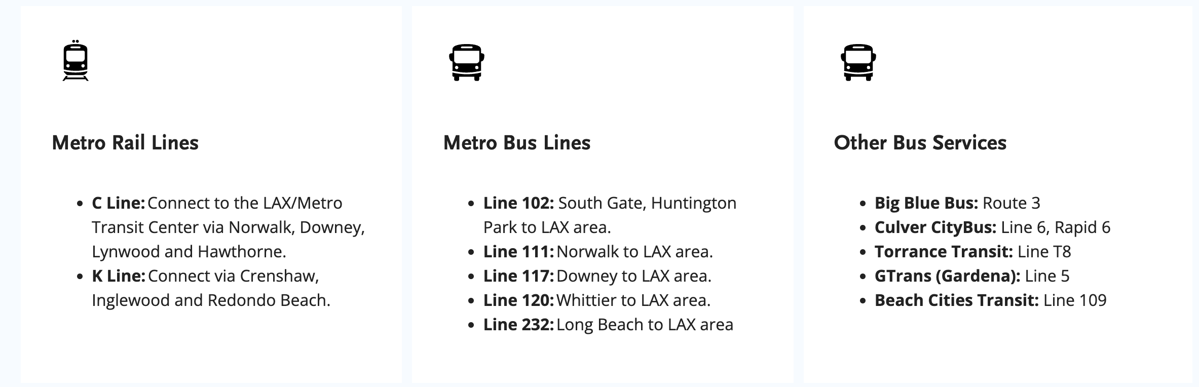 LAXMetro Transit Center links LAXMetro Transit Center links