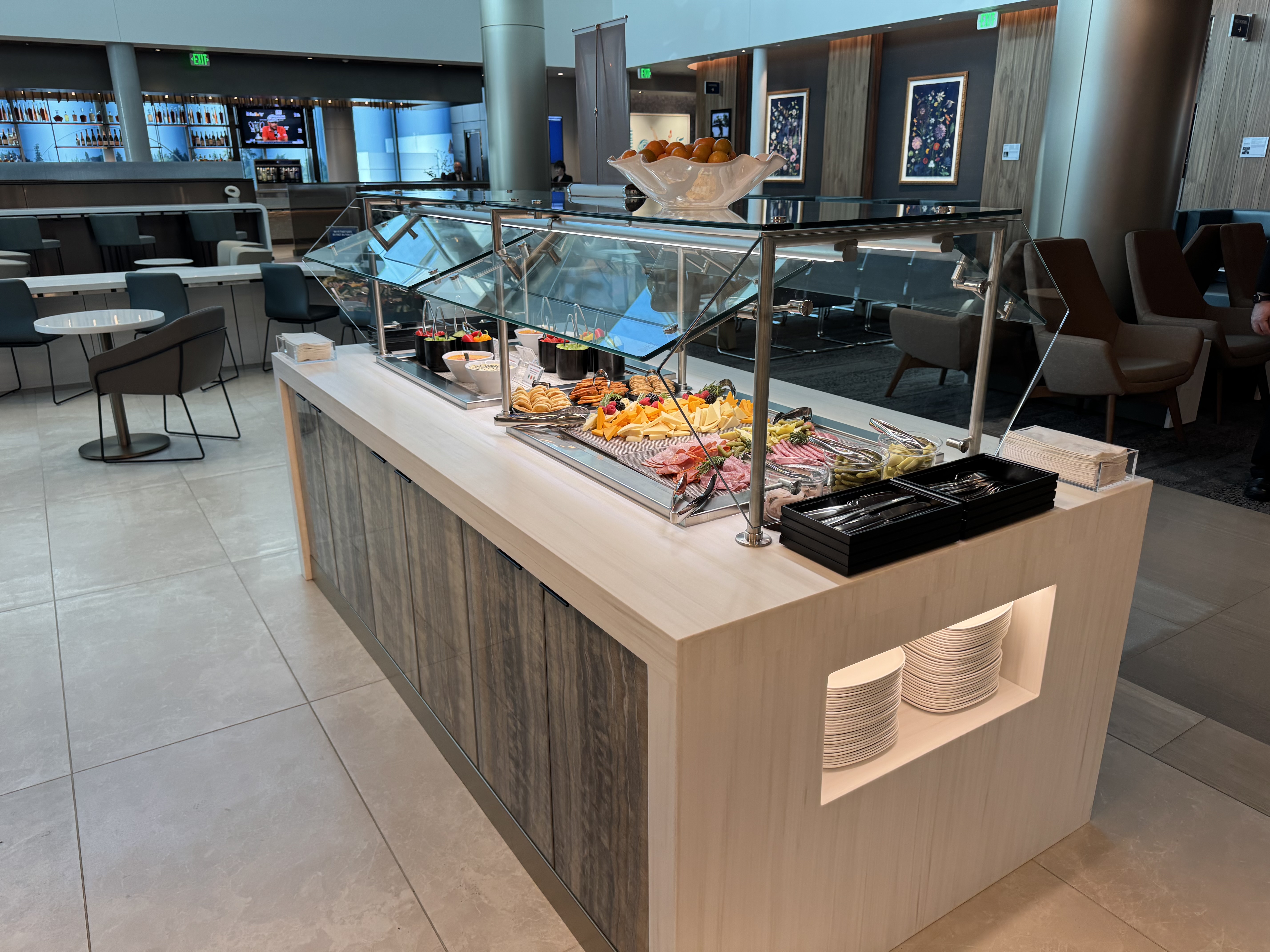 New Delta Sky Club SEA Cold Cuts Buffet