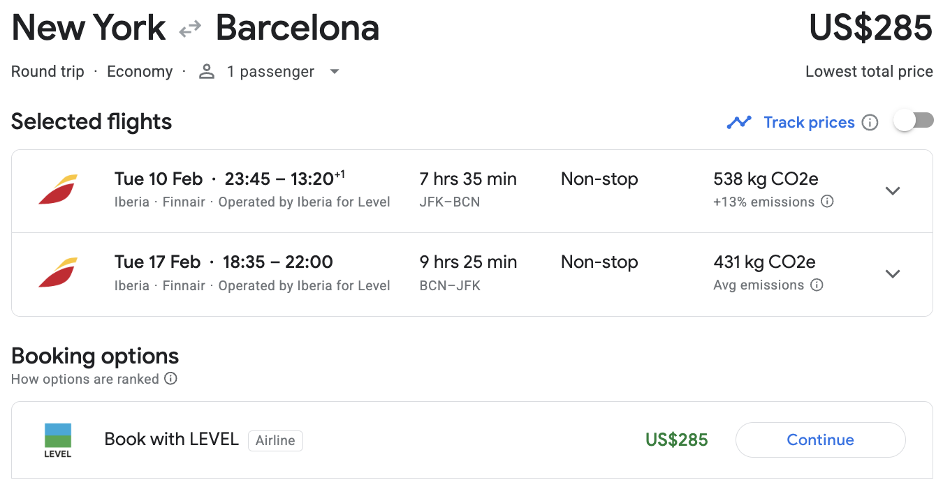 New York to Barcelona from 285 USD New York to Barcelona from 285 USD