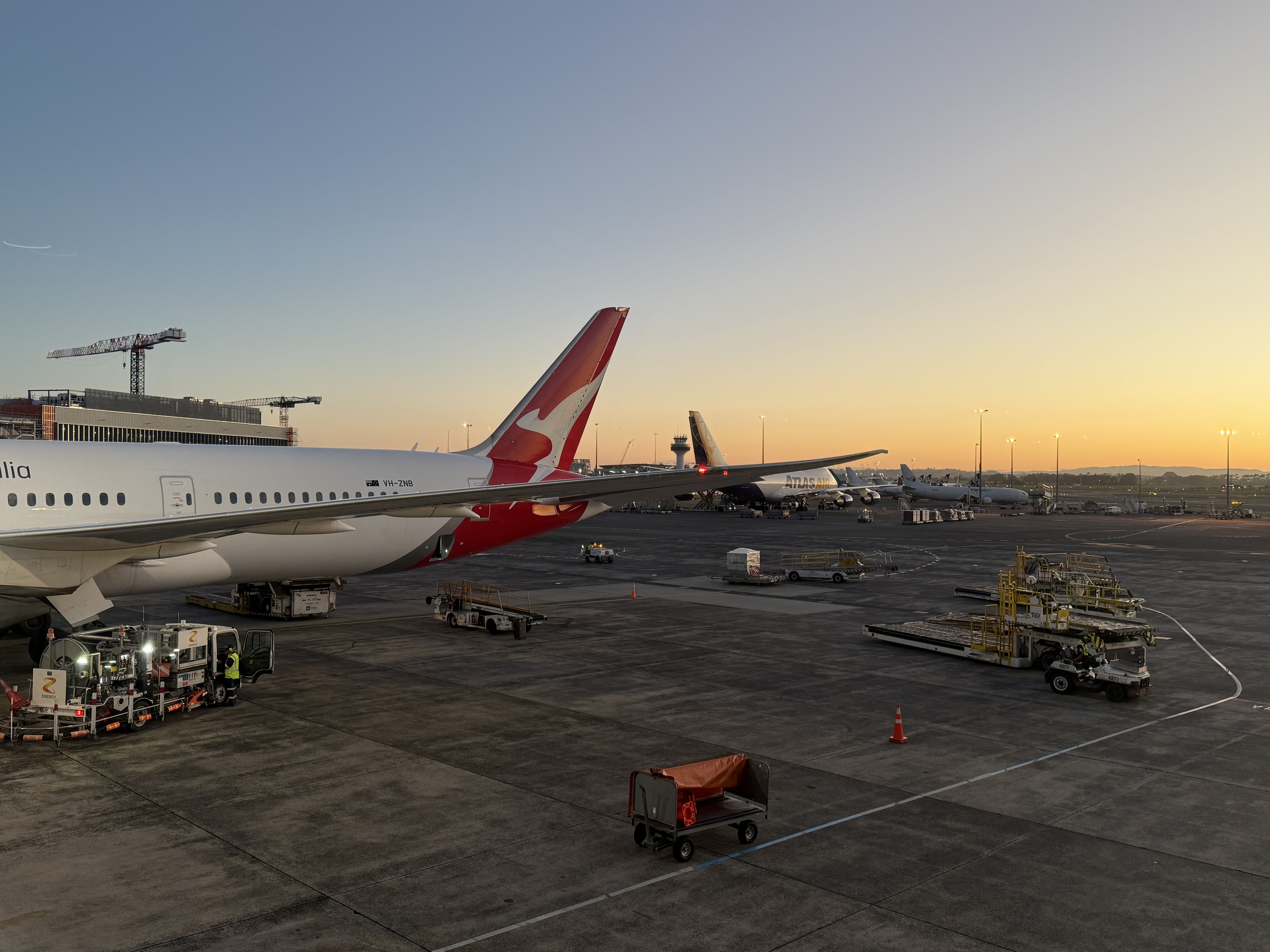 Qantas 787 Sunrise Auckland Qantas 787 Sunrise Auckland